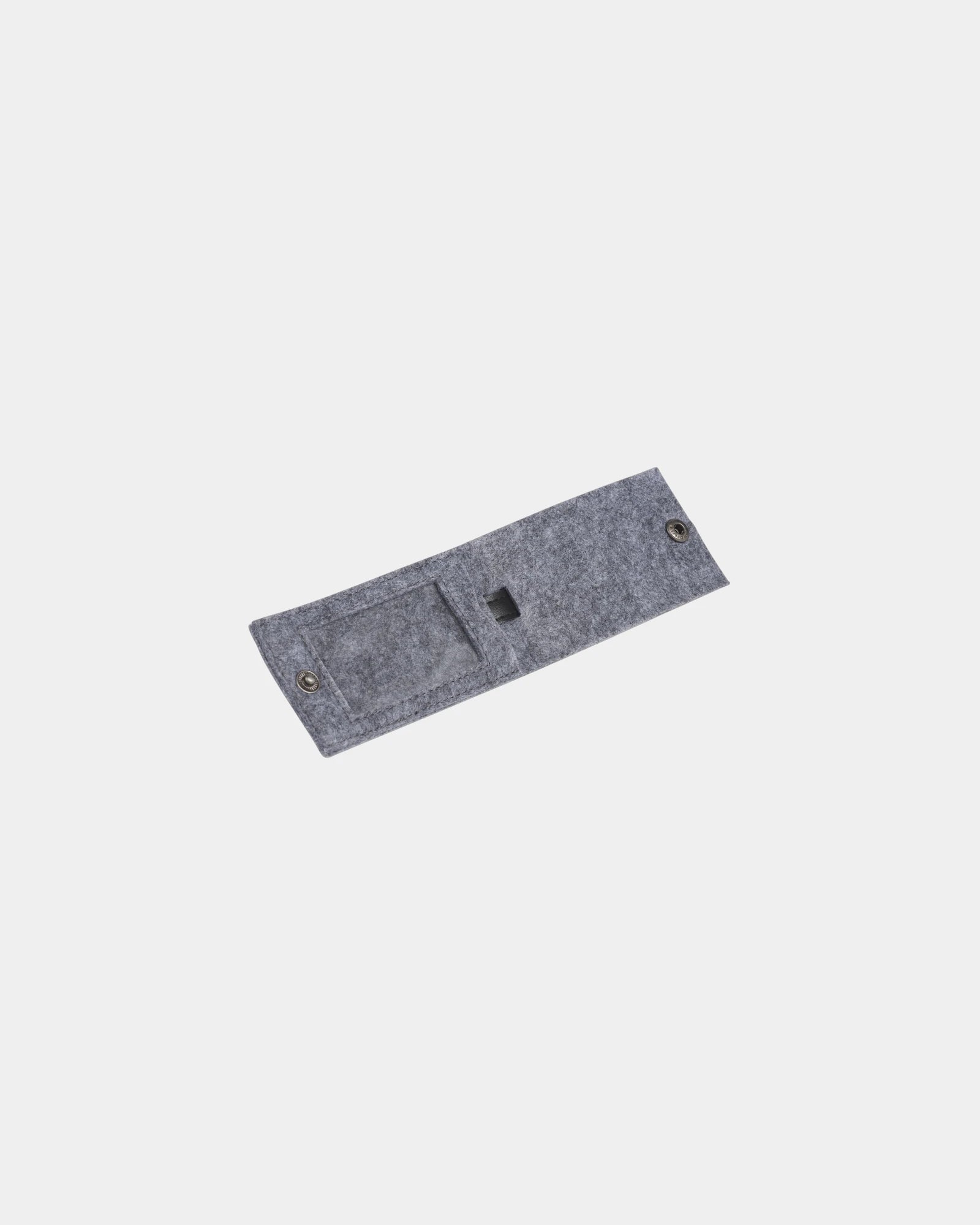 Custom recycled felt luggage tag with snap window - 1