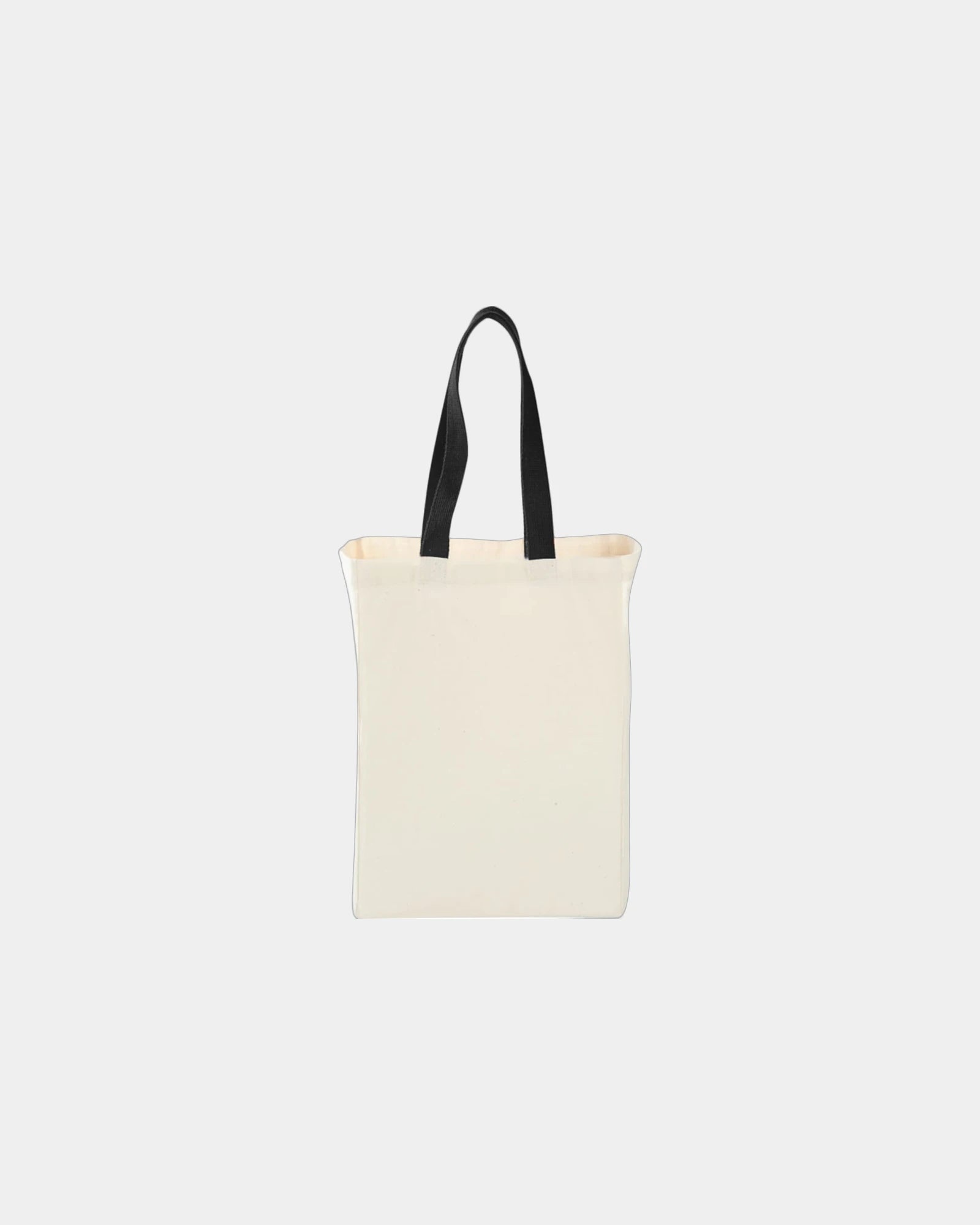 Custom cotton canvas grocery tote bag 5x14x10 inches - 1