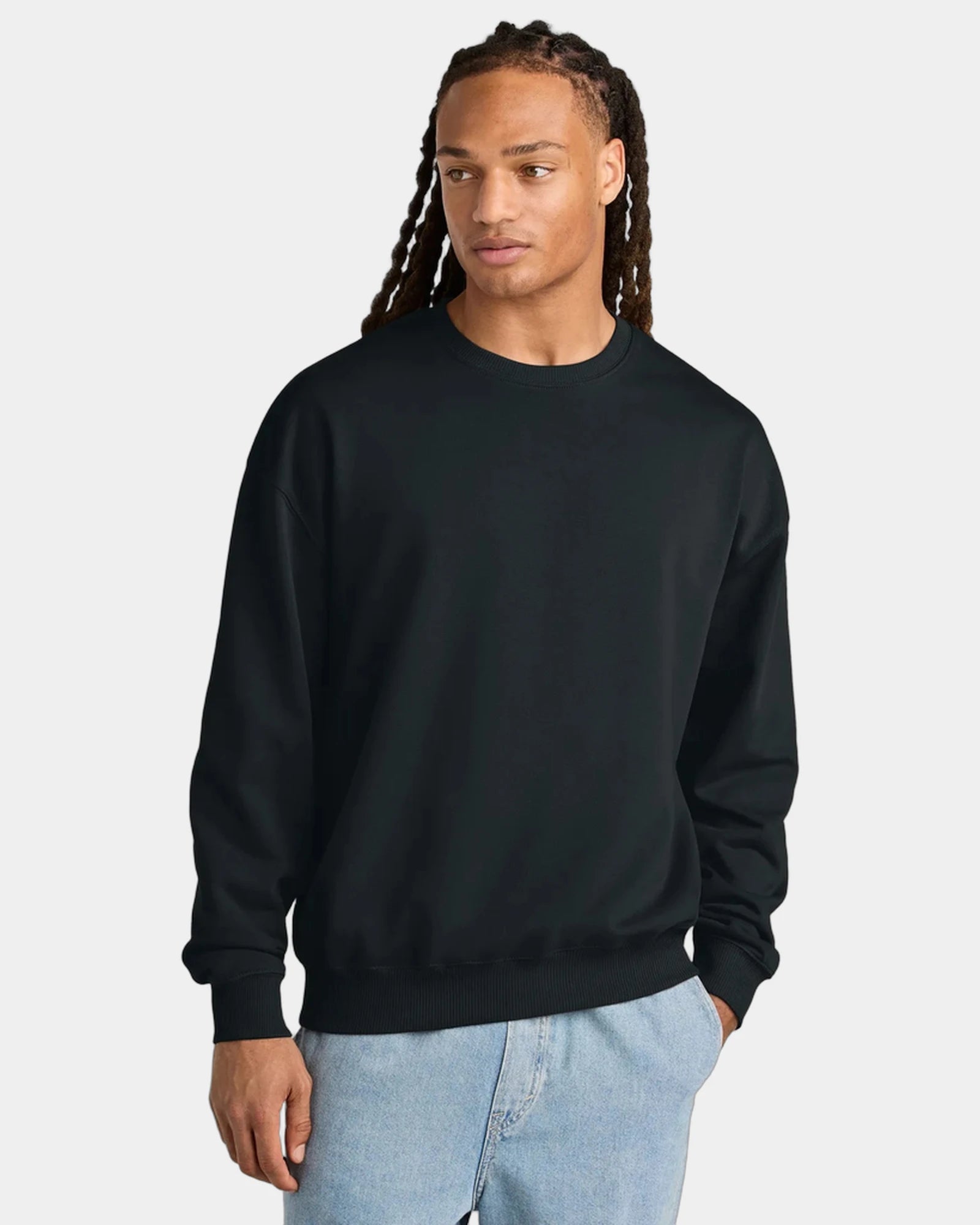 Custom organic cotton Stanley/Stella Ledger sweatshirt - Black