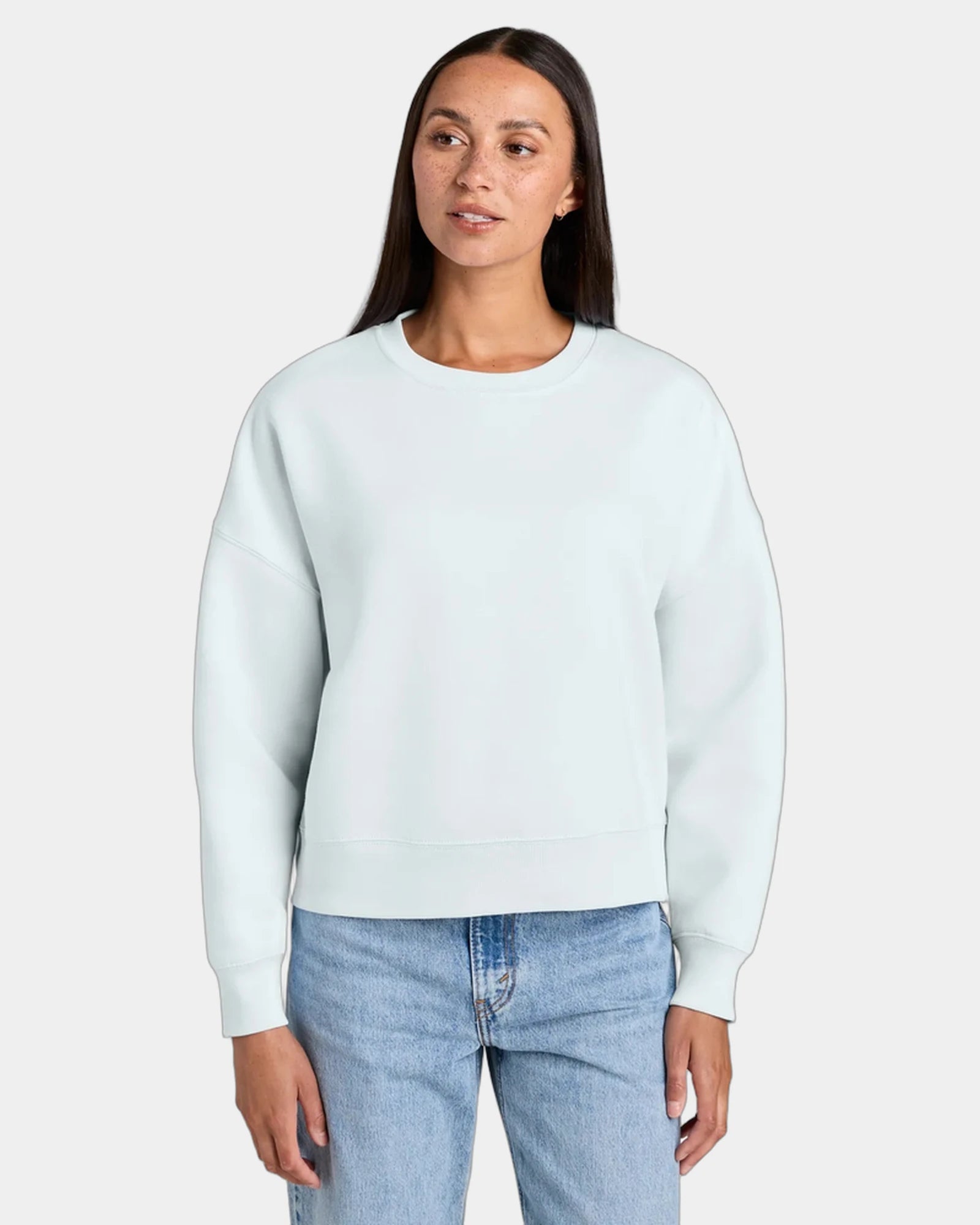 Custom organic cotton Stanley/Stella Alma sweatshirt - Blue Ice