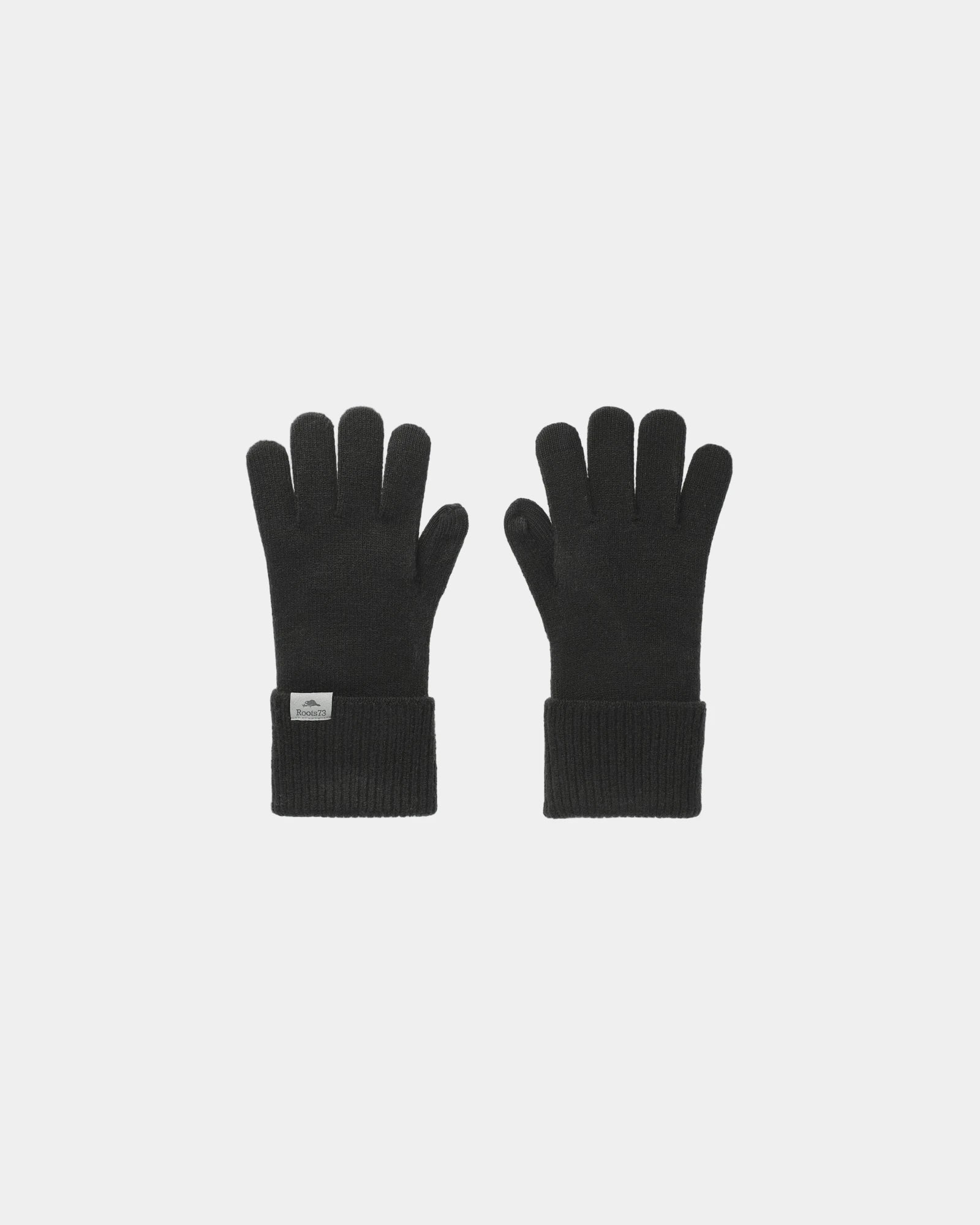Custom knit texting gloves with touchscreen fingertips - Black (995)