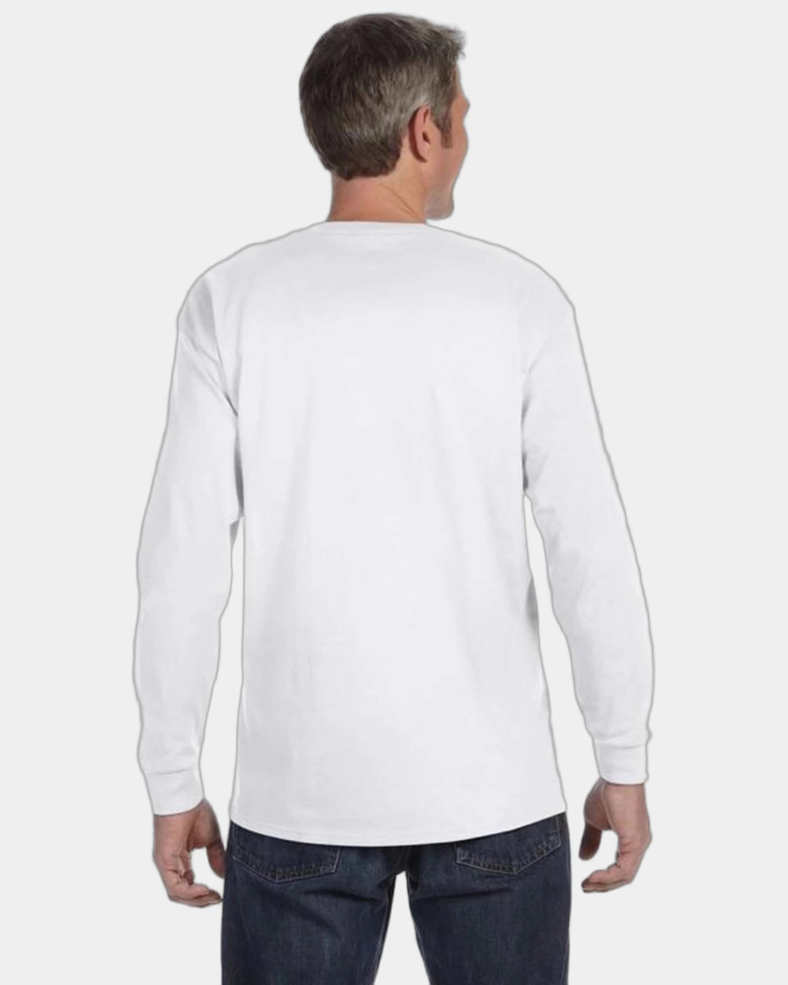 Custom cotton long sleeve tee heavyweight 5.4 oz - 1