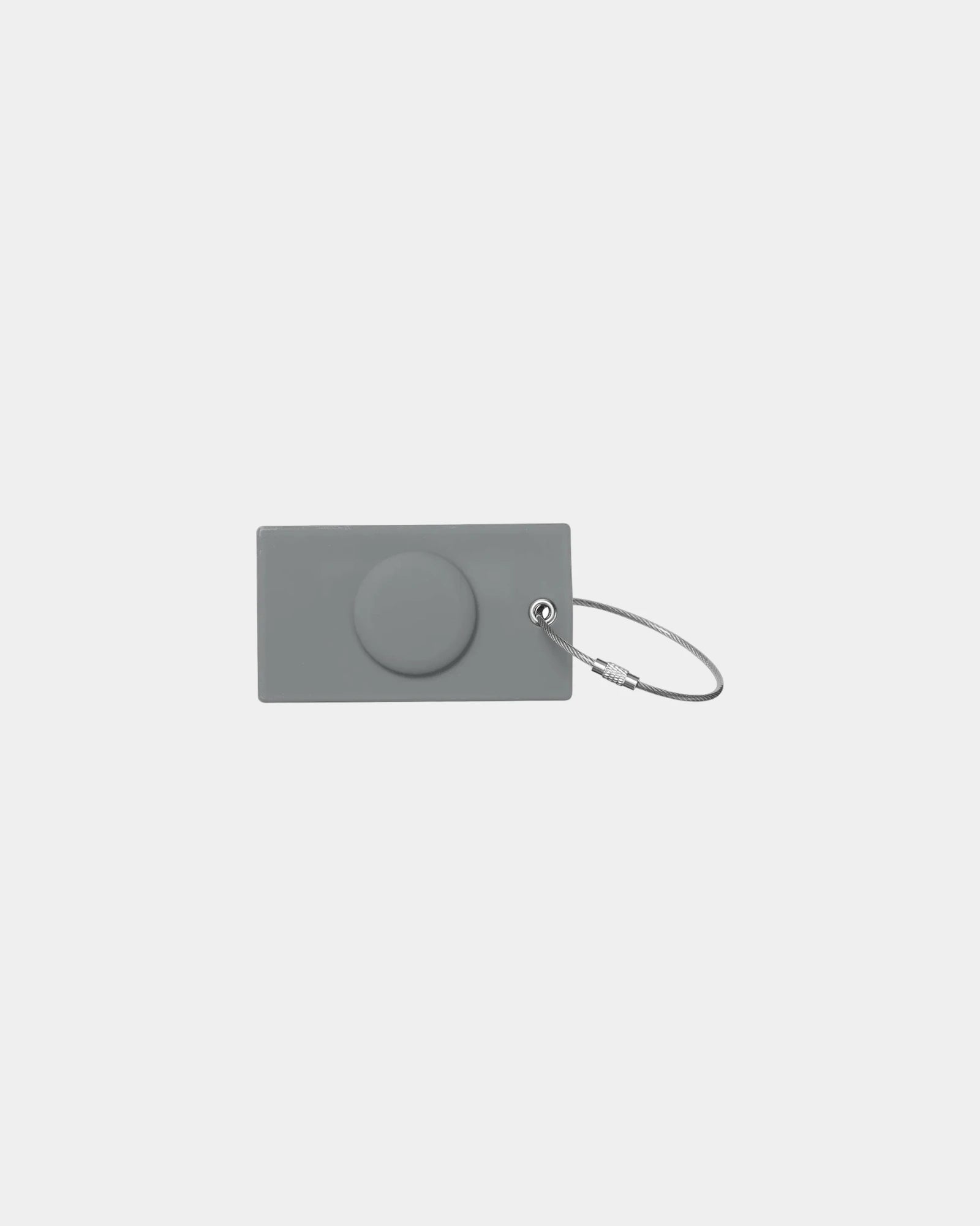 Custom silicone AirTag luggage tag with ID card - Grey