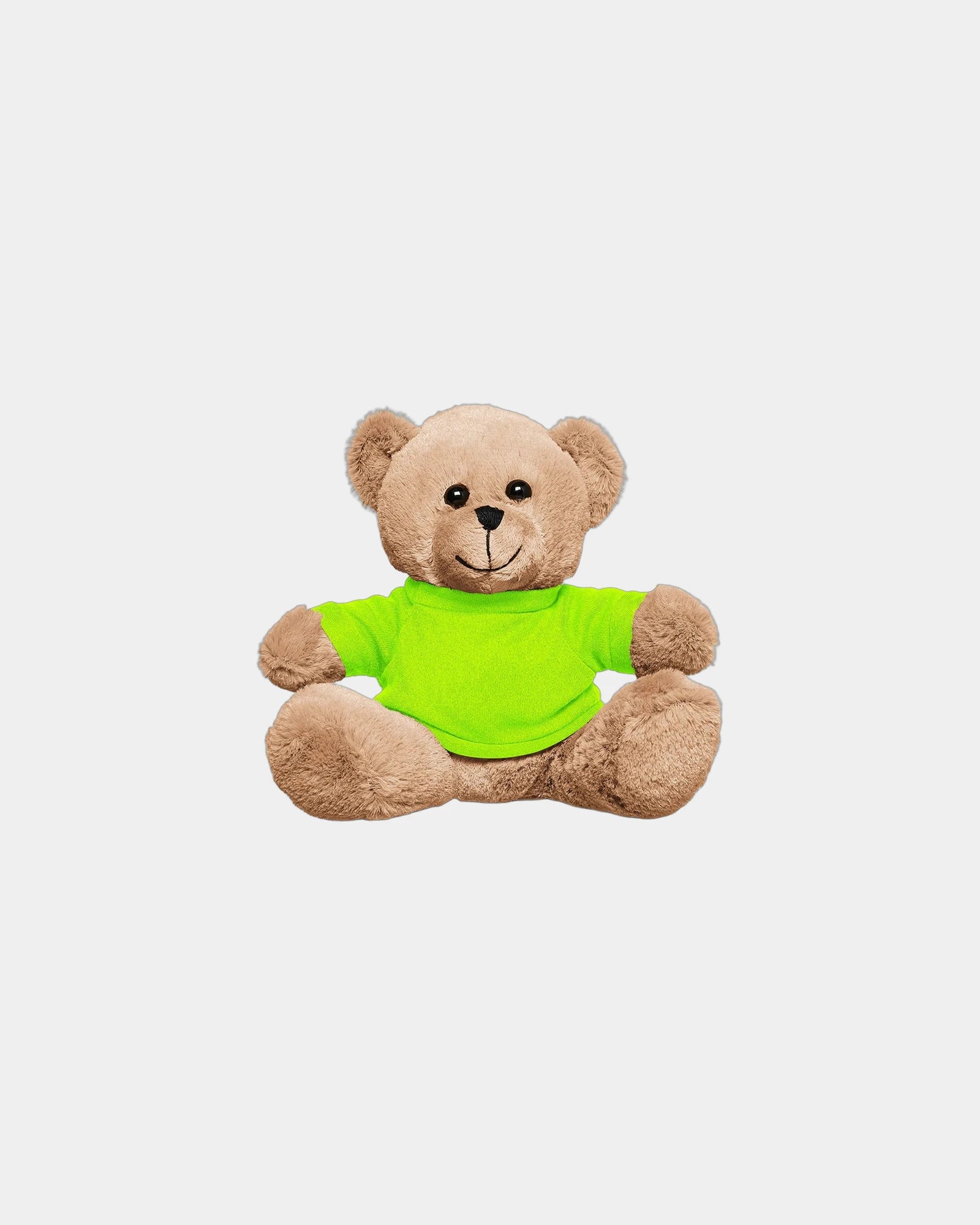 Custom plush bear with T-shirt 7" stuffed toy - Lime Green