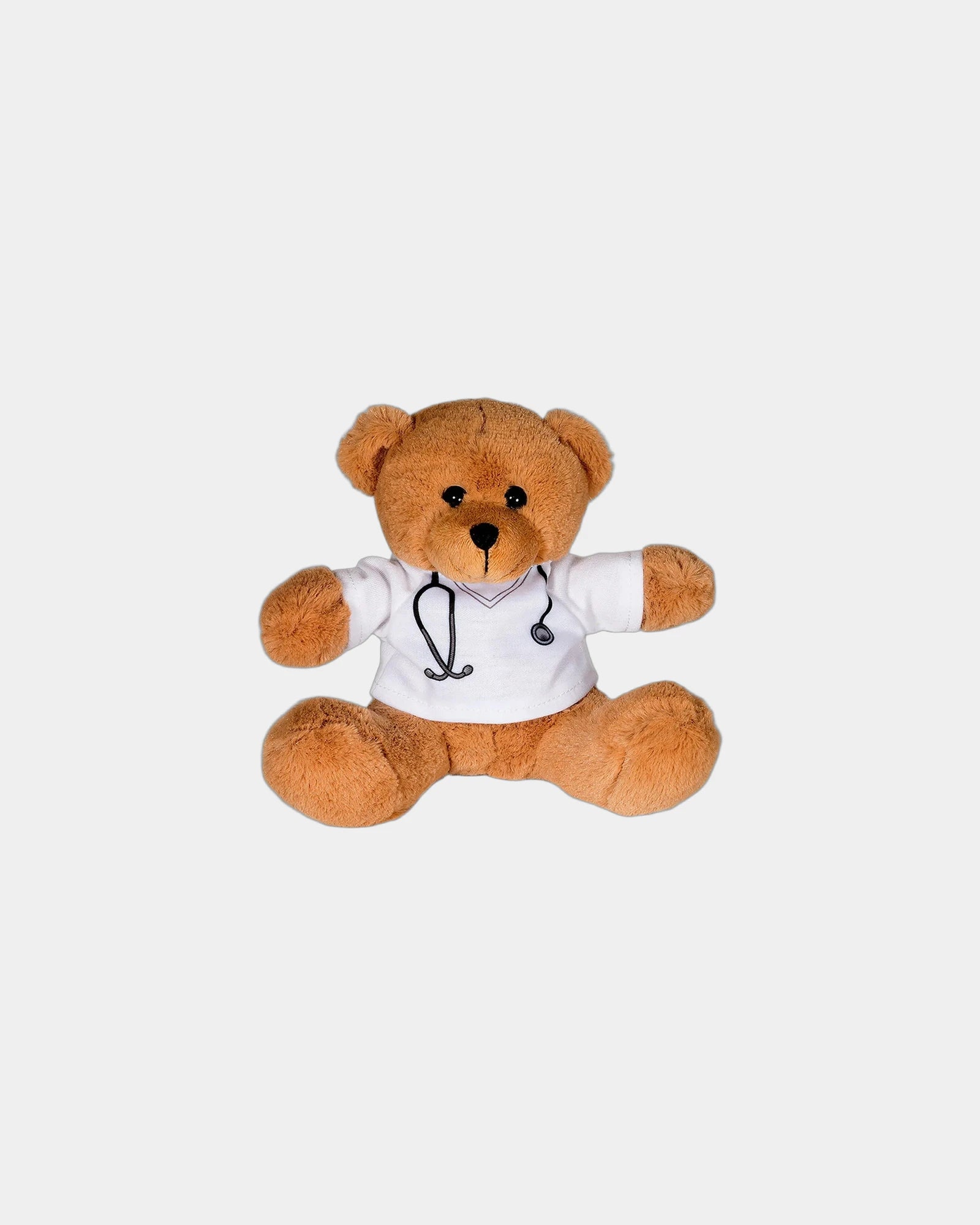 Custom 7" doctor or nurse plush bear with t-shirt - White