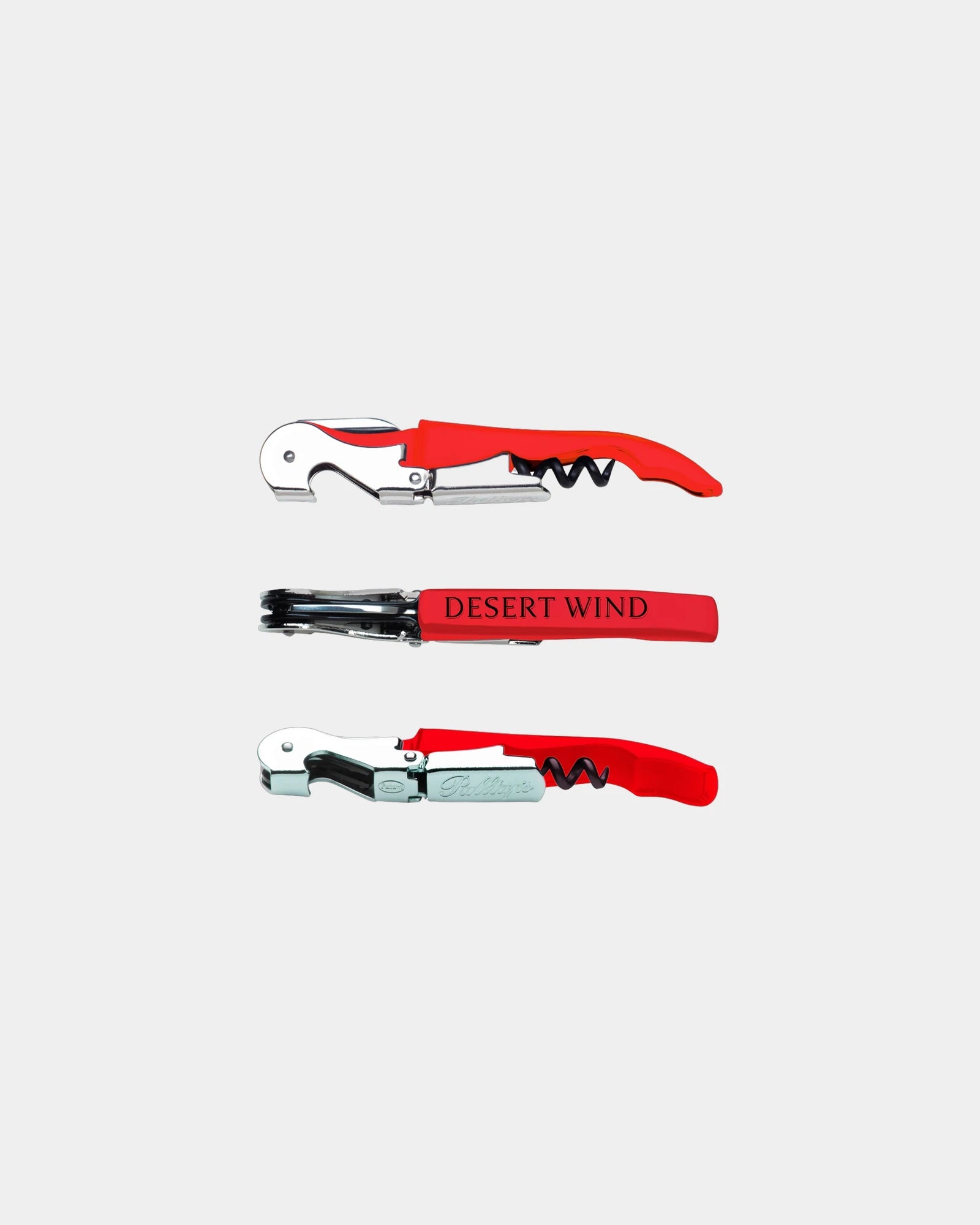 Custom stainless steel Pulltap's serrated corkscrew - Red