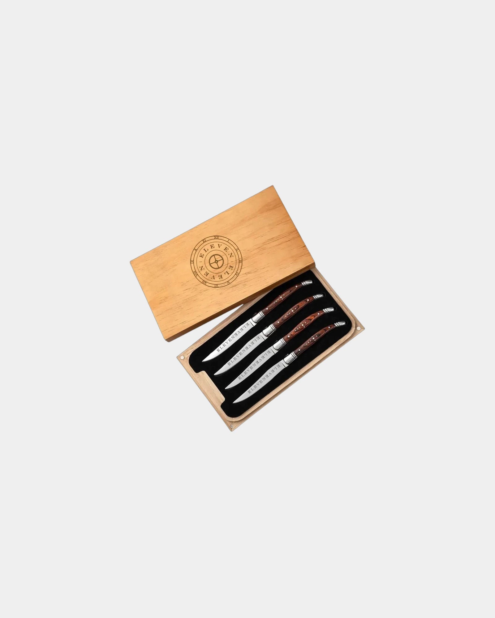 Custom stainless steel steak knives rosewood set of 4 - Rosewood