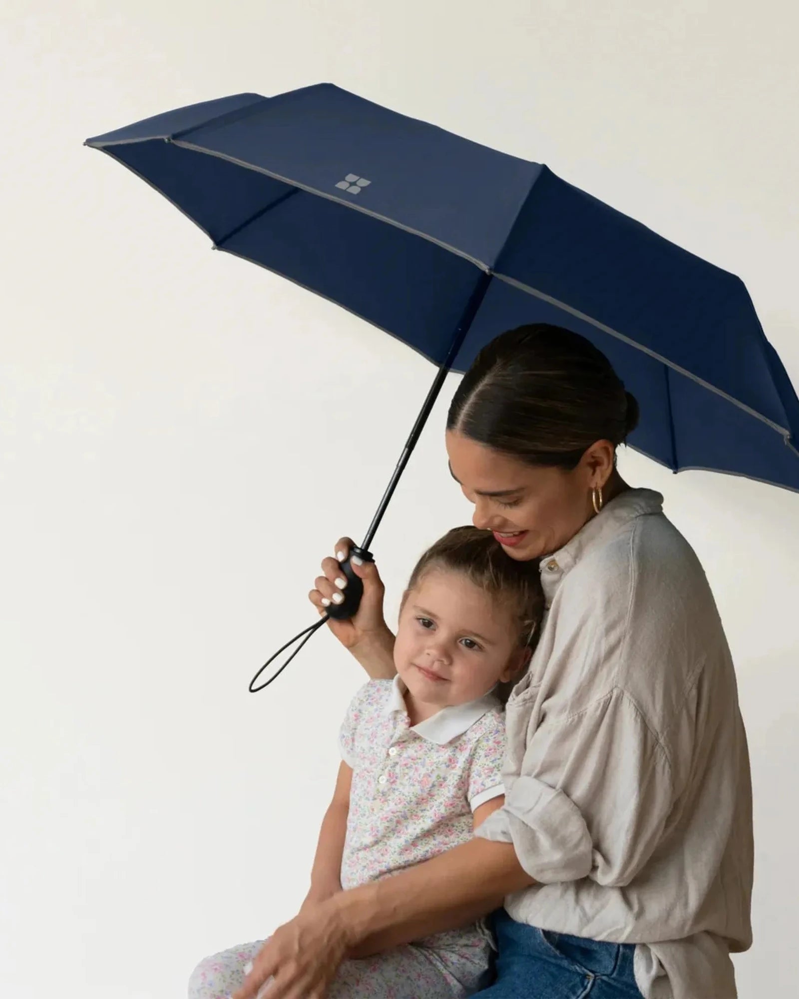 Custom recycled 42-in UPF 50 travel umbrella - 1