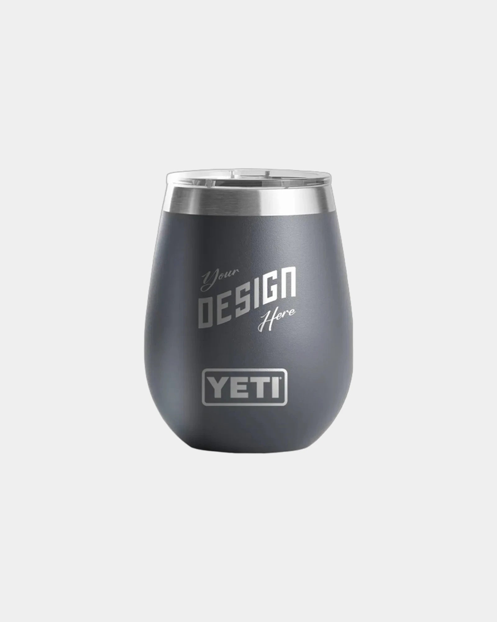 Custom insulated stainless steel Yeti 10 oz tumbler - Charcoal