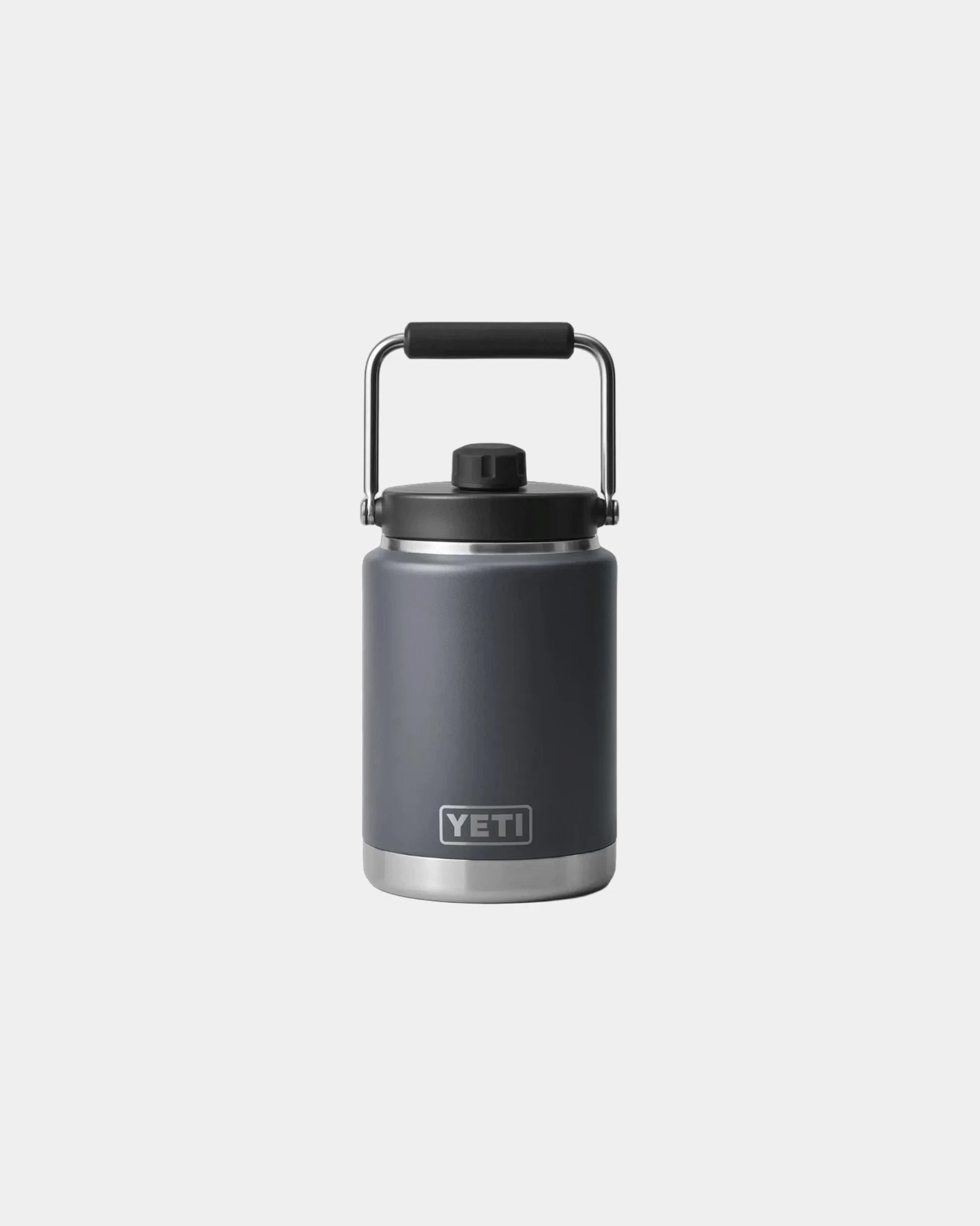 Custom stainless steel Yeti Rambler 1/2 gal water jug - Charcoal