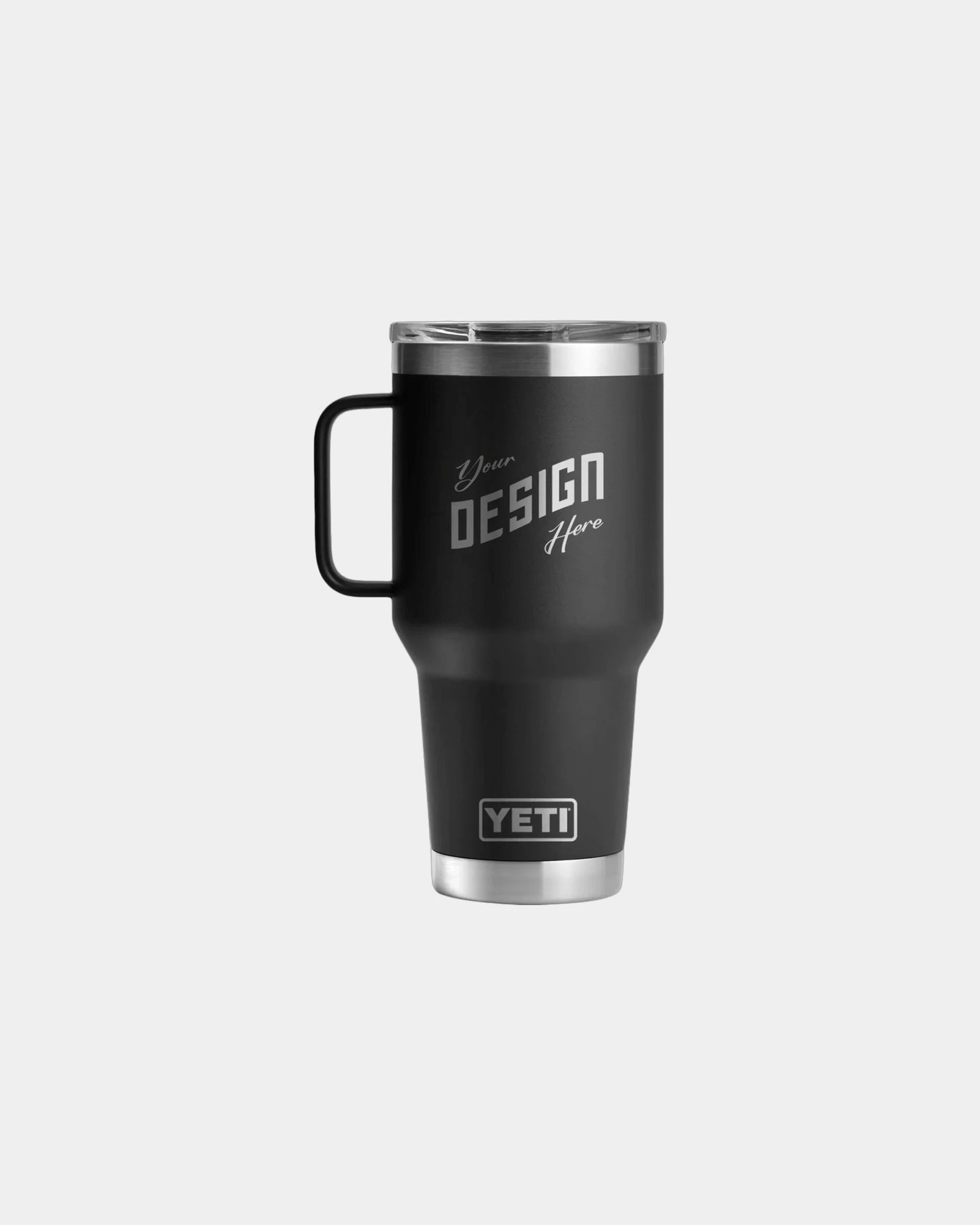 Custom stainless steel Yeti 30-oz insulated travel mug - Black