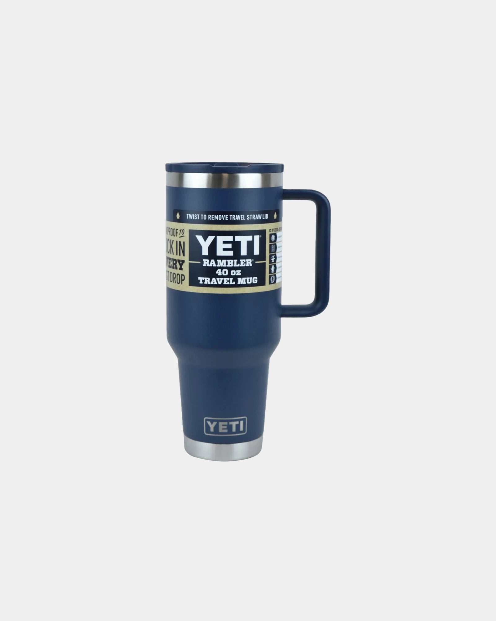 Custom insulated Yeti Rambler 40 oz travel mug - Black