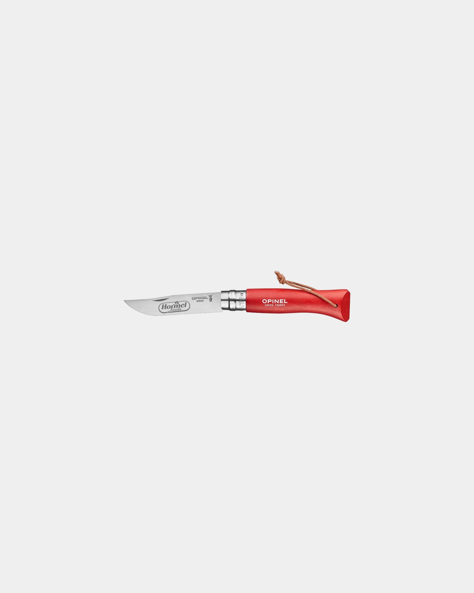 Custom stainless-steel Opinel No.08 Colorama knife - Red