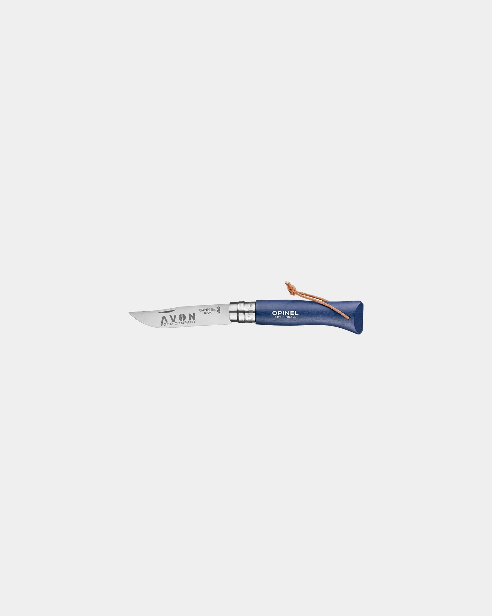 Personalized wood folding knife Opinel No.08 Colorama - Blue