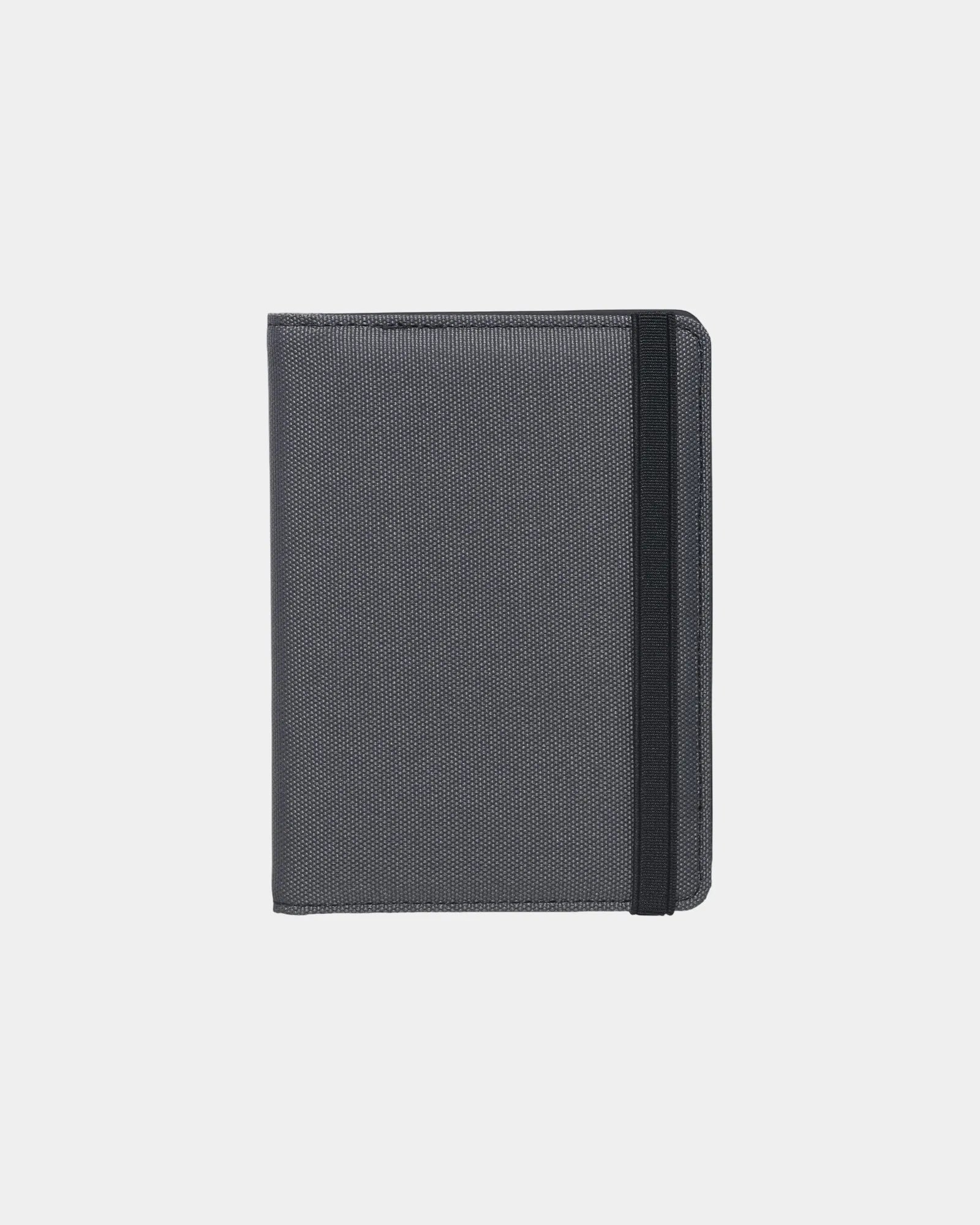 Custom recycled passport wallet with card slots - Charcoal (Ca)