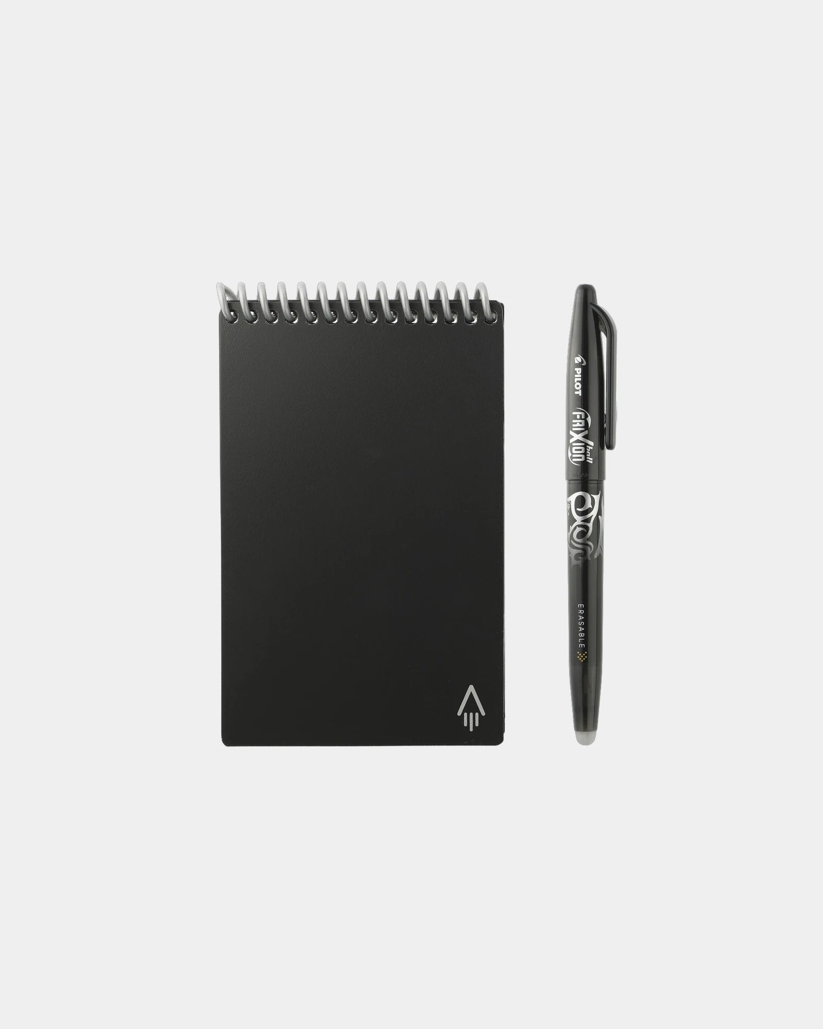 Custom reusable mini notebook set with microfiber cloth - Black (Bk)