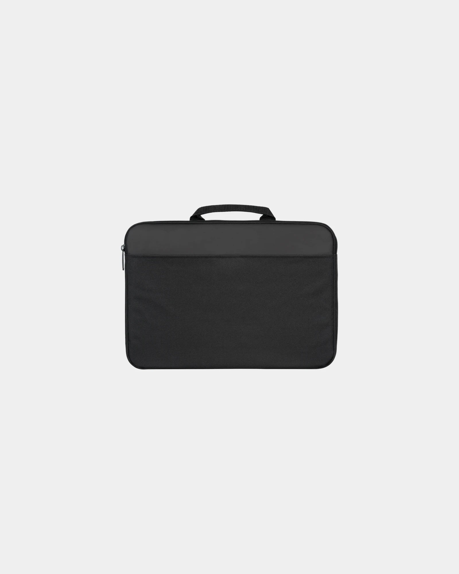 Custom polyester laptop portfolio with shoulder strap - Black