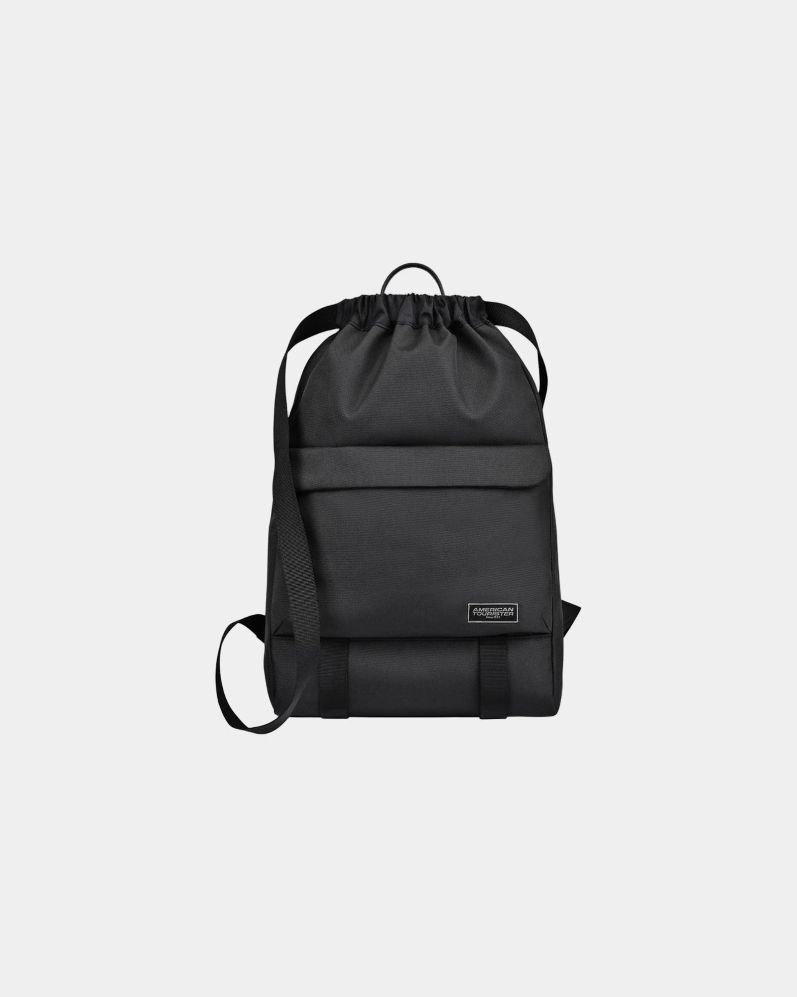 Custom recycled RPET American Tourister Embark cinchpack - Black