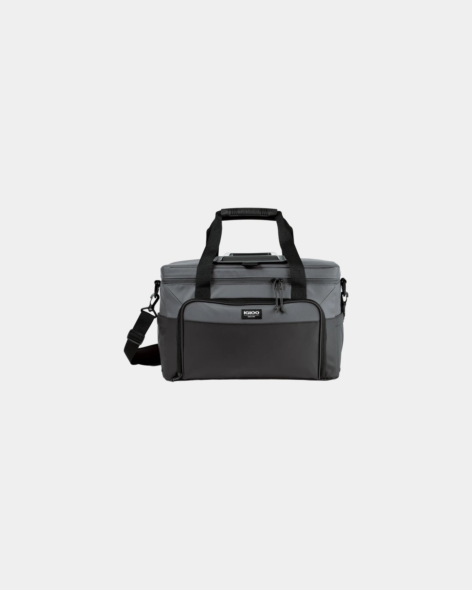 Custom MaxCold insulated coast cooler bag 18 x 12 inches - Black-Grey