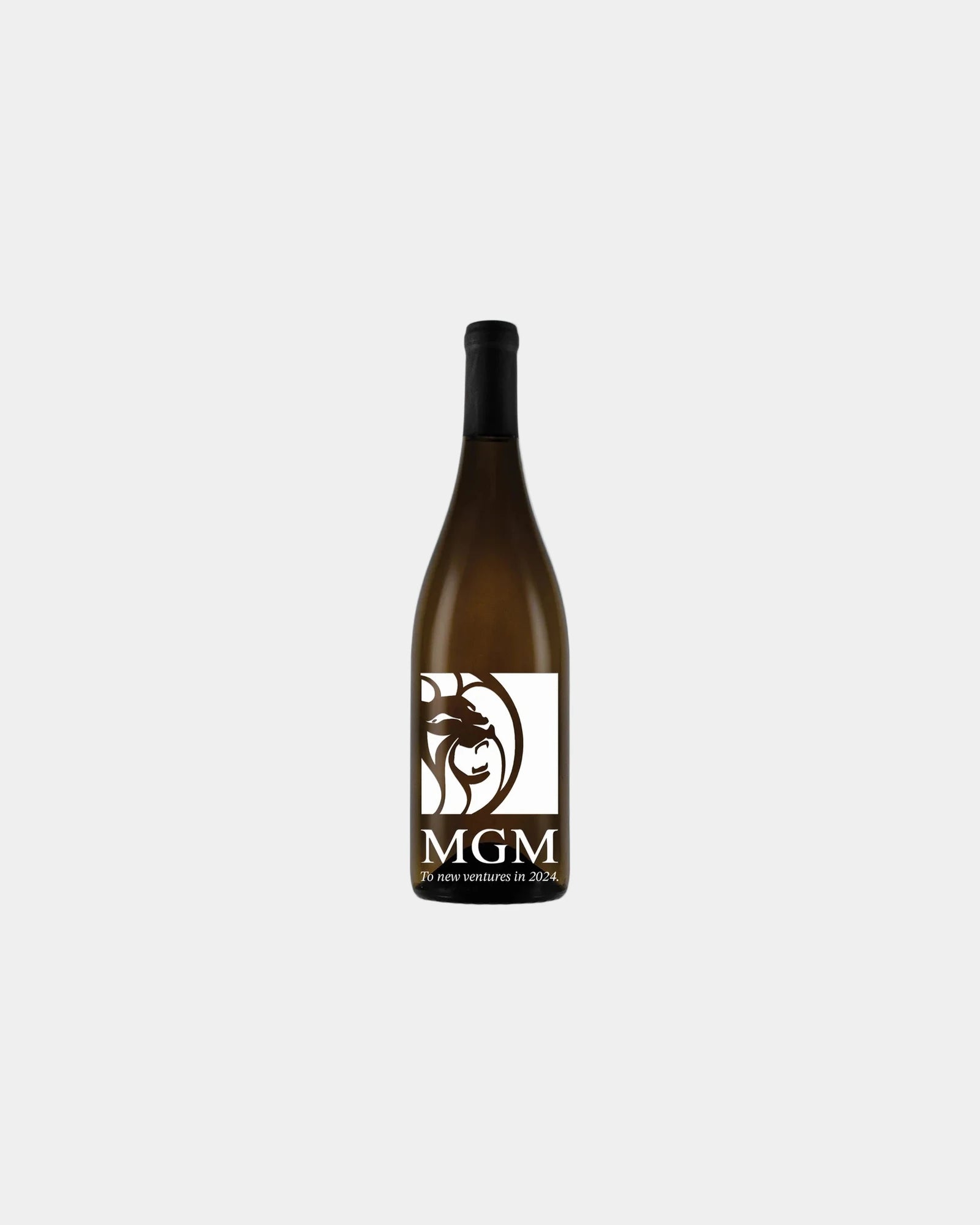 Custom etched 750ml chardonnay white wine bottle - White