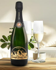 Custom etched Taittinger champagne bottle 750ml - 4