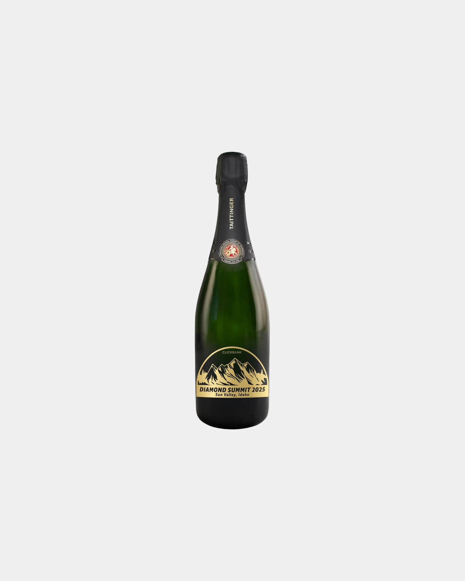 Custom etched Taittinger champagne bottle 750ml - 2