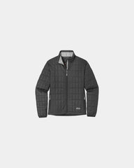 Custom recycled nylon insulated jacket for women - Boundary Black