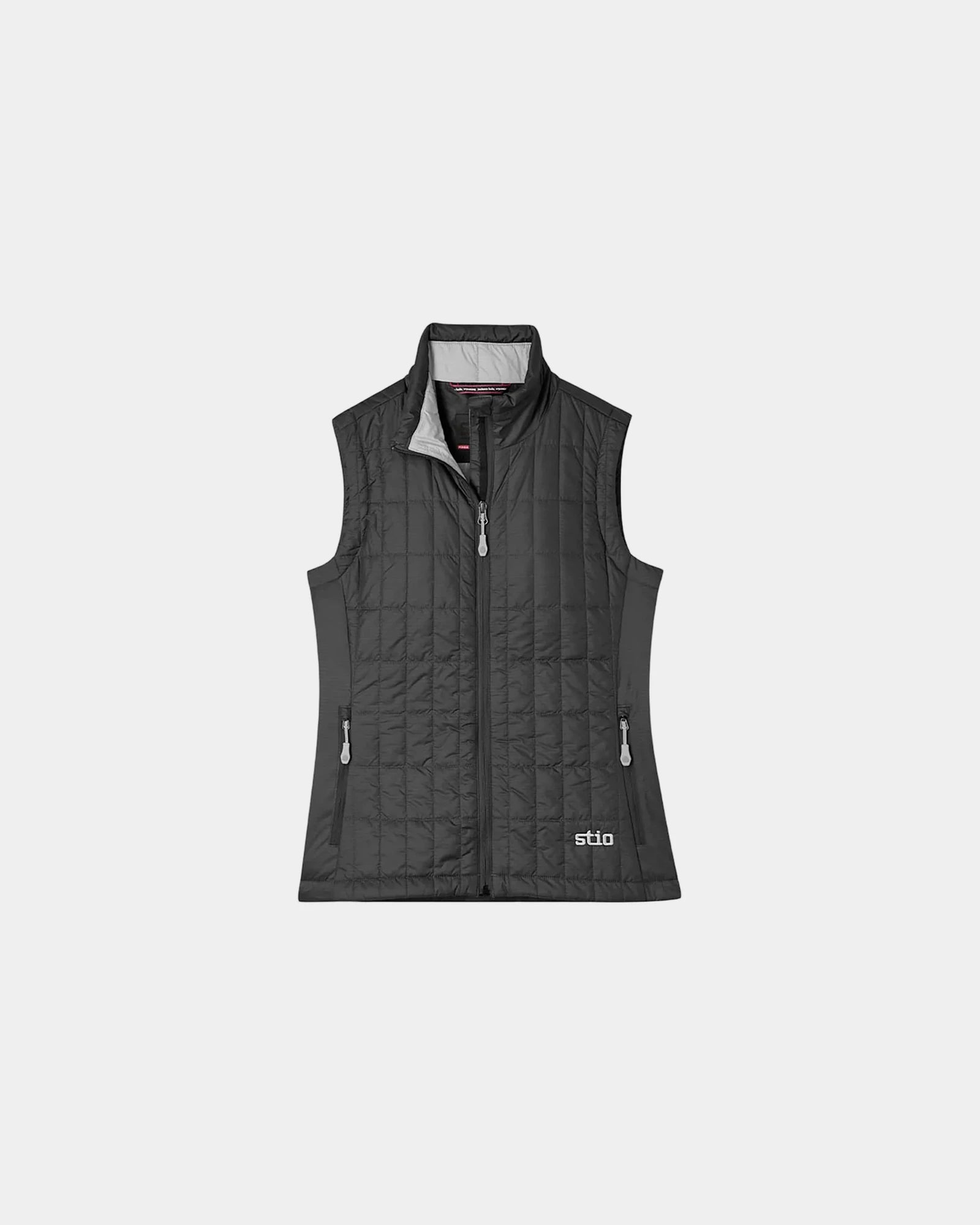 Custom recycled nylon insulated vest for women - Boundary Black