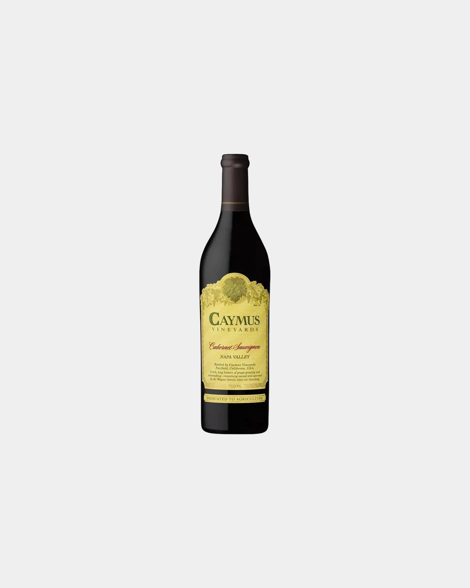 Custom etched Cabernet Napa Valley 750ml wine bottle - Black
