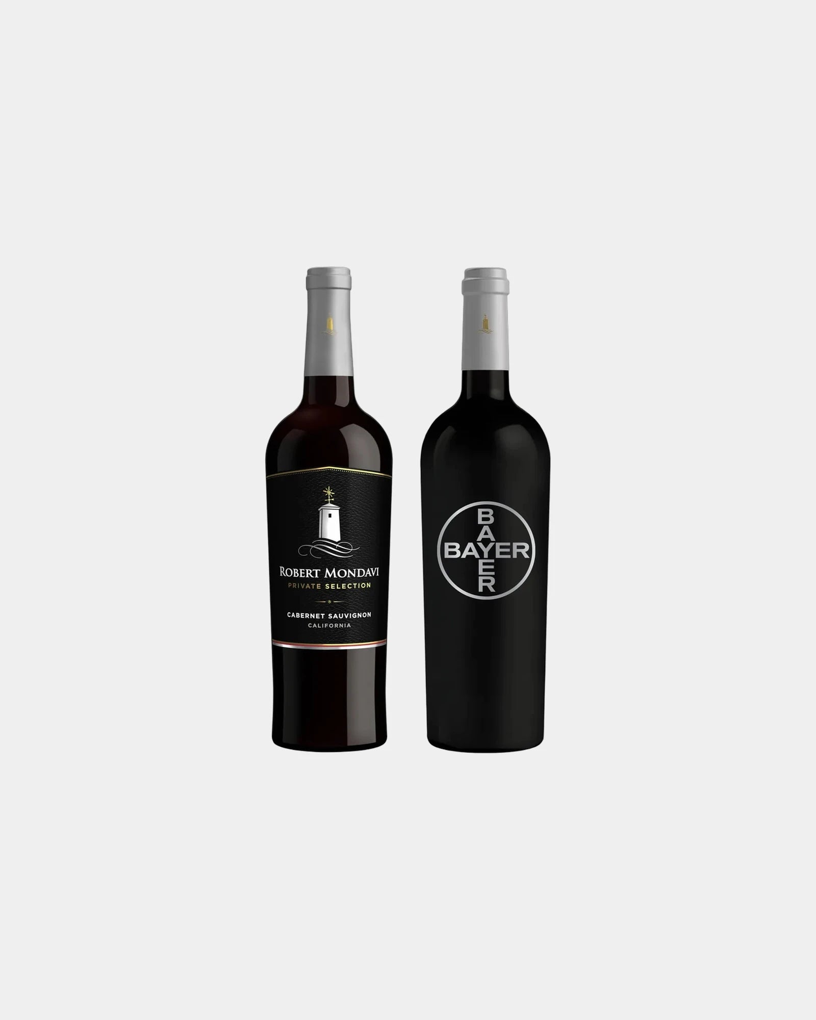 Custom etched Cabernet red wine bottle 750ml - Black