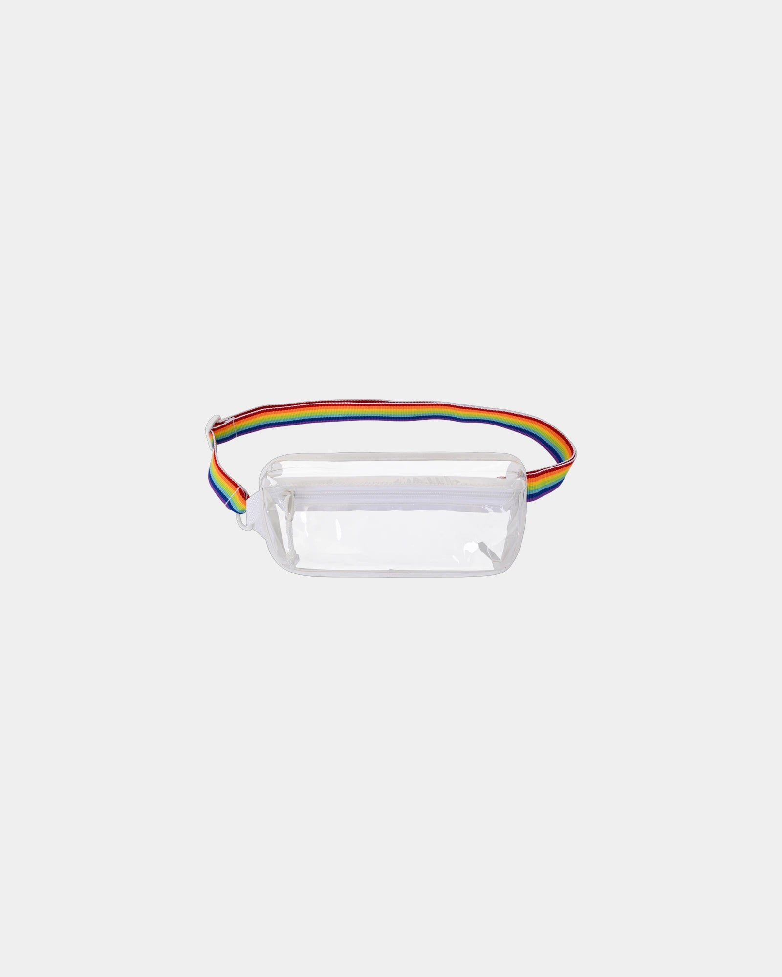 Custom clear TPU mini sling bag with front panel print - Rainbow