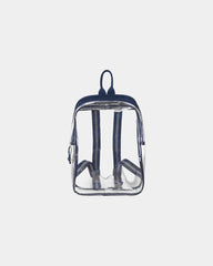 Custom clear mini backpack with TPU front panel - Navy