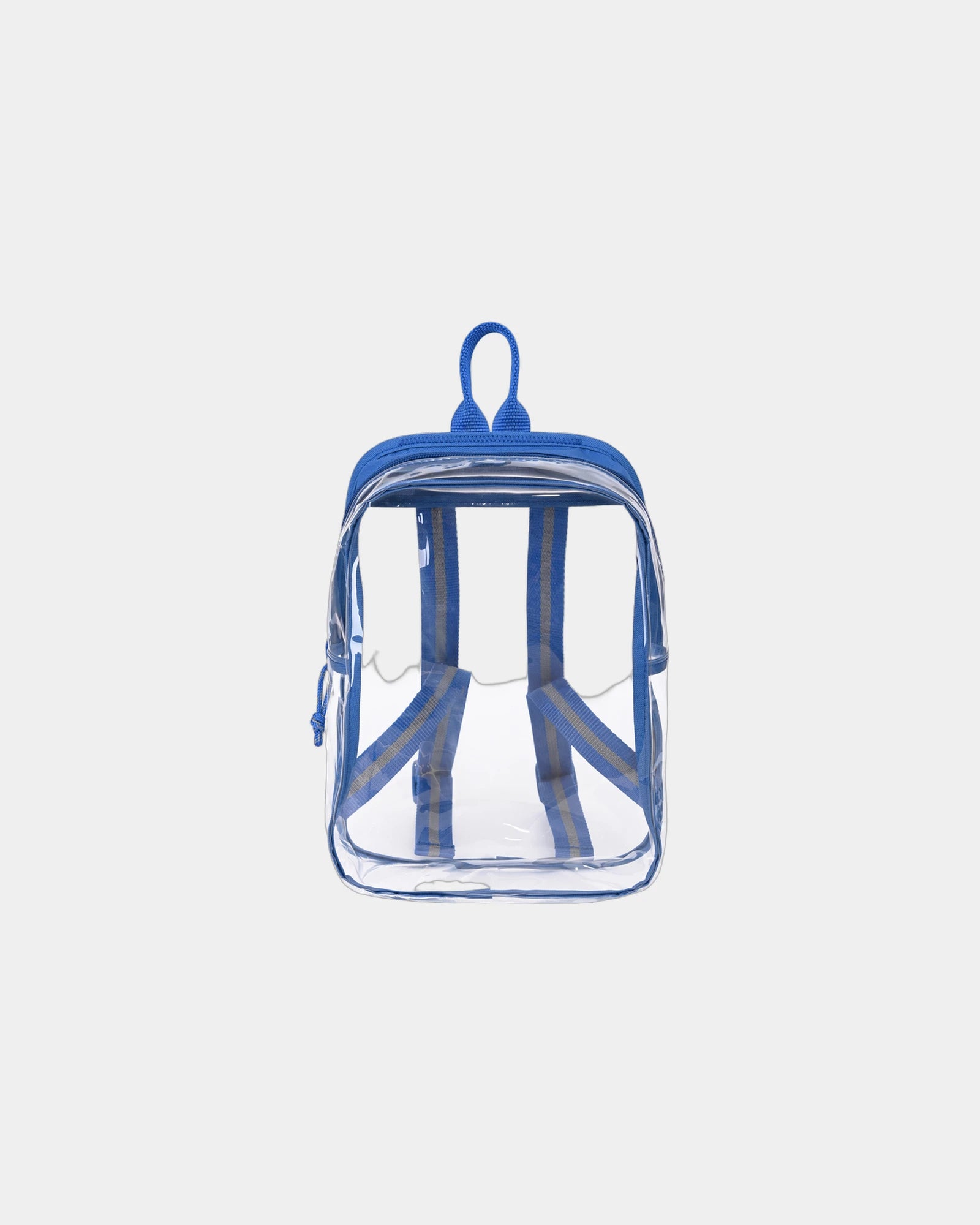 Custom clear mini backpack with TPU front panel - Royal Blue