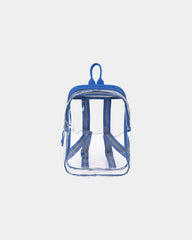 Custom clear mini backpack with TPU front panel - Royal Blue