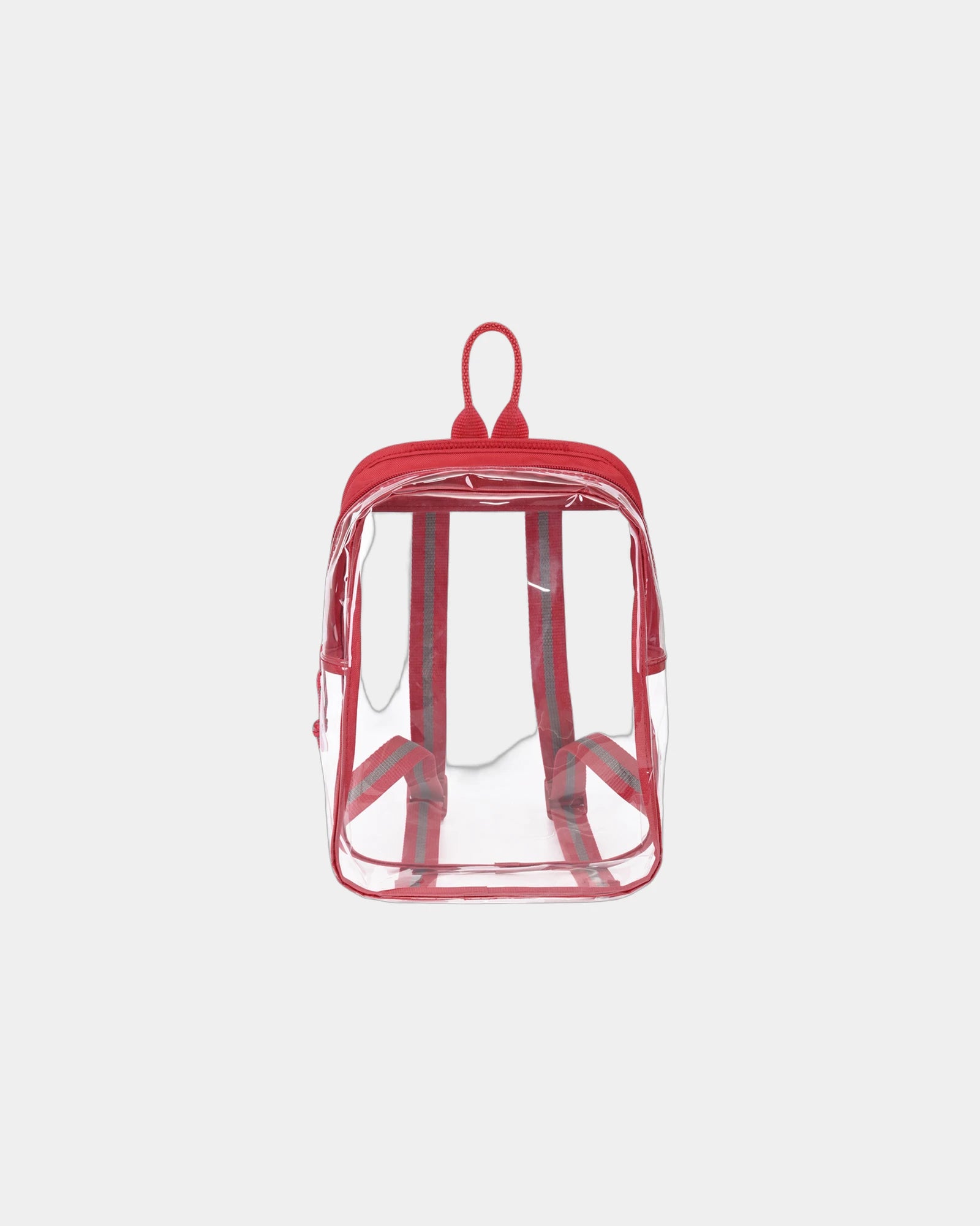 Custom clear mini backpack with TPU front panel - Red
