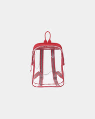 Custom clear mini backpack with TPU front panel - Red