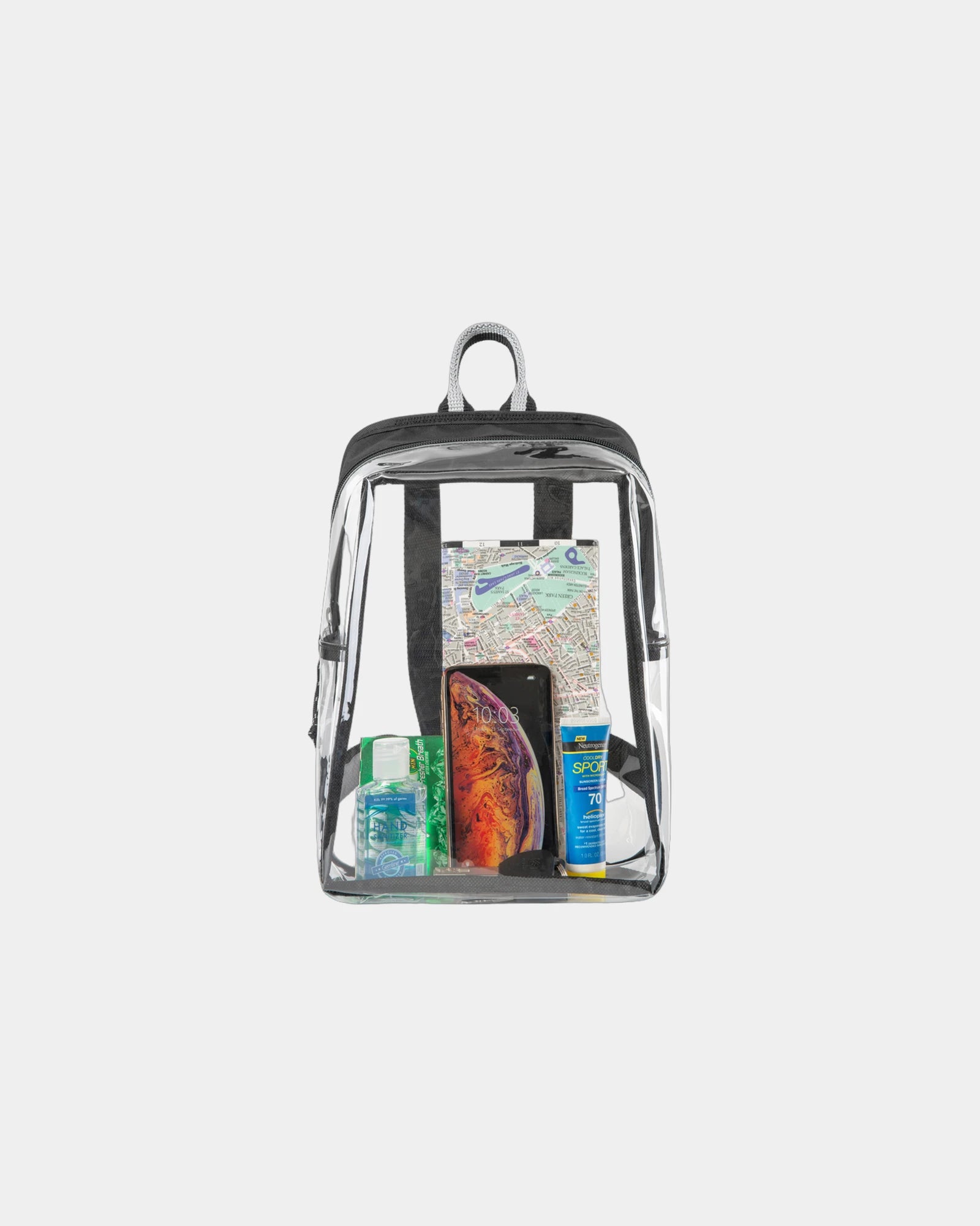 Custom clear mini backpack with TPU front panel - 1
