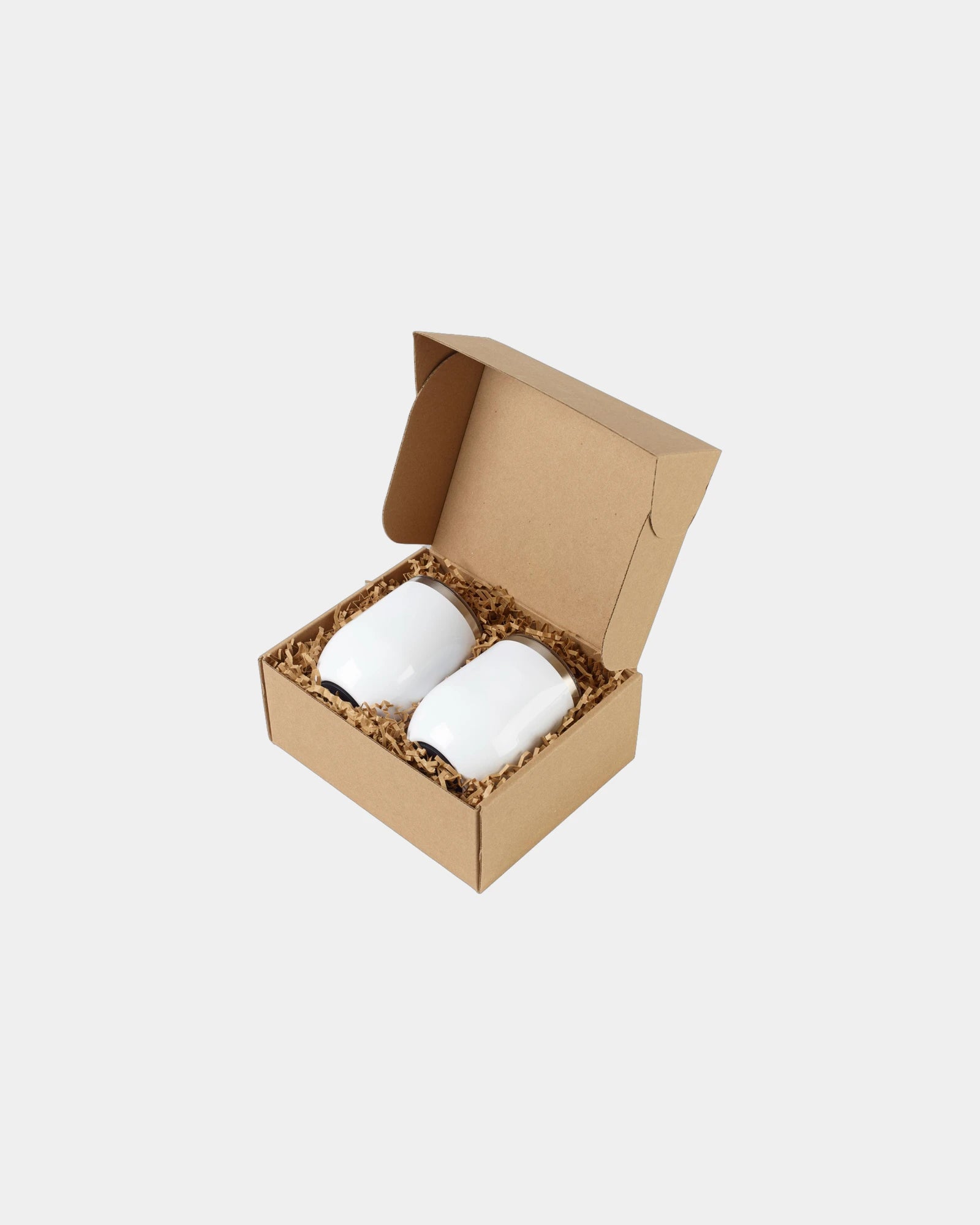 Custom insulated stainless steel wine cup gift set - Gloss White