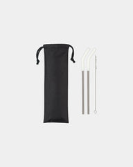 Custom stainless steel straw set with travel pouch - 3