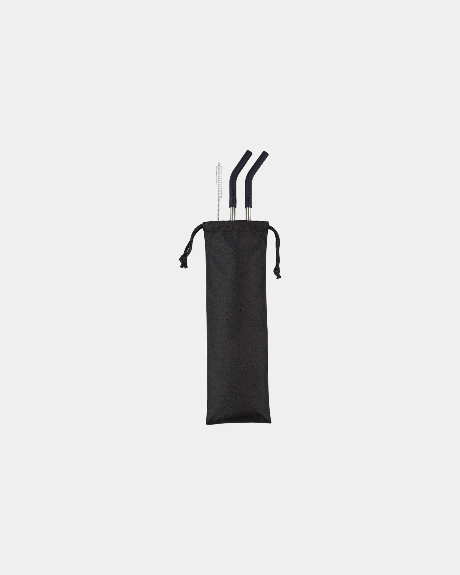 Custom stainless steel straw set with travel pouch - 1