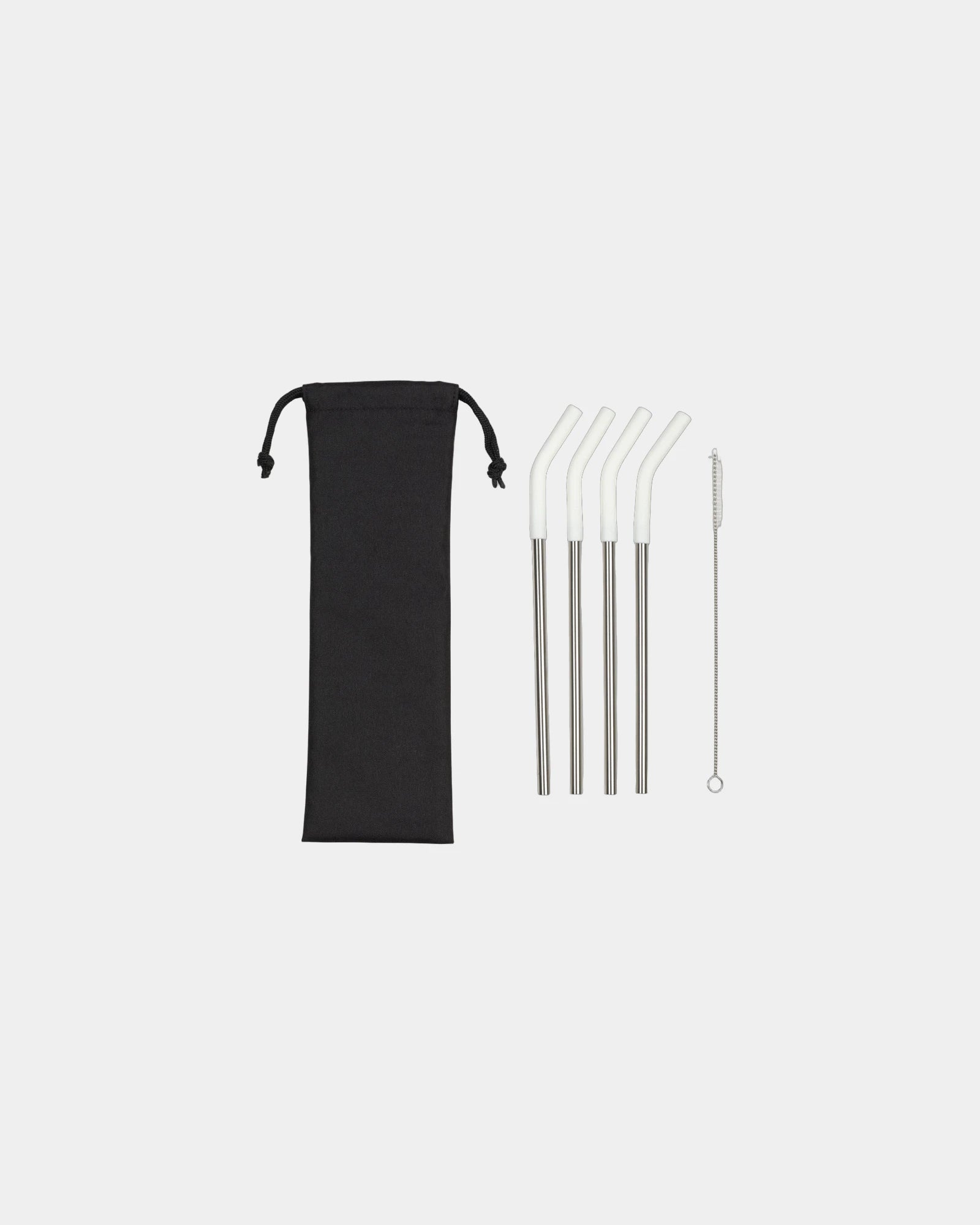 Custom stainless steel 4-pack straw set with pouch - 3