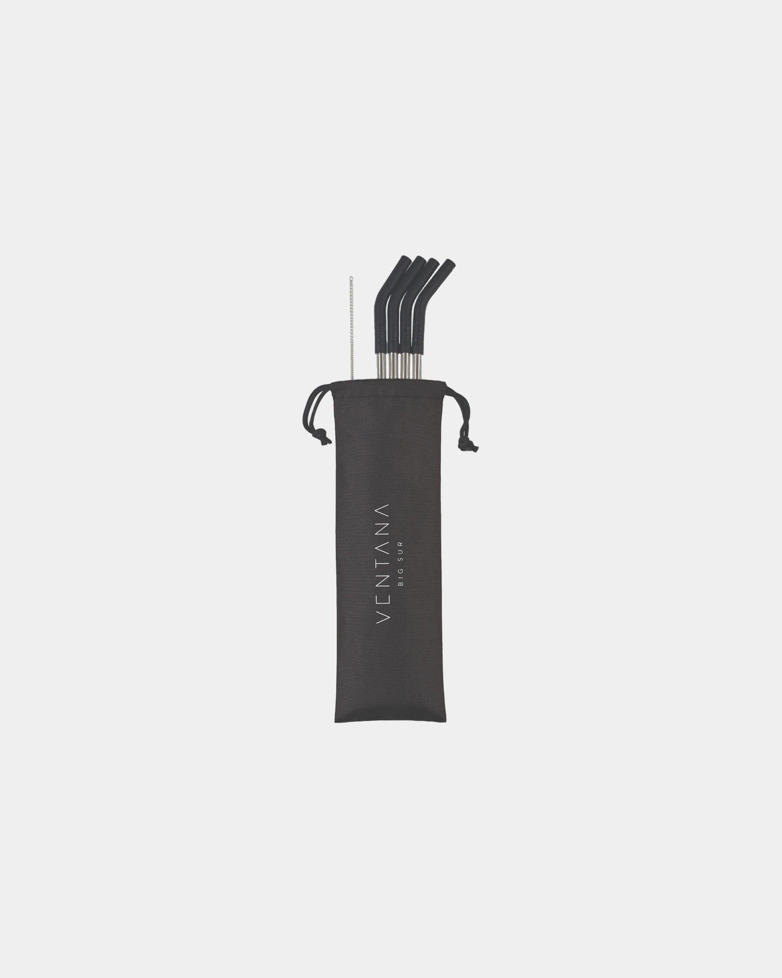 Custom stainless steel 4-pack straw set with pouch - 2