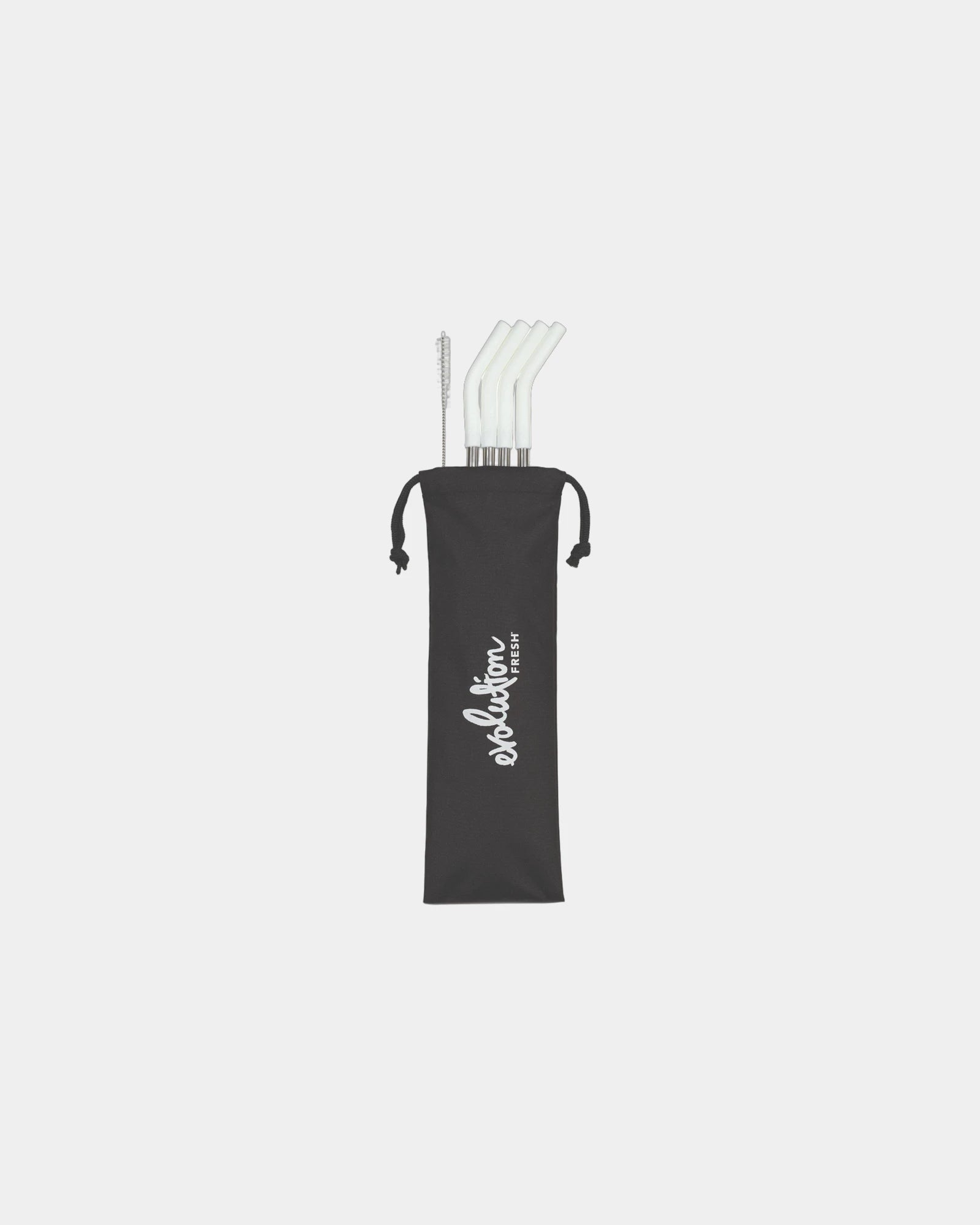 Custom stainless steel 4-pack straw set with pouch - 4