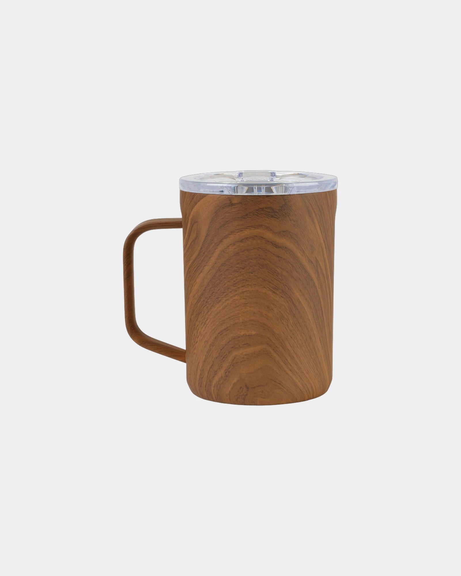 Custom triple-insulated Corkcicle 16 oz coffee mug - Walnut