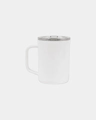 Custom triple-insulated Corkcicle 16 oz coffee mug - Gloss White