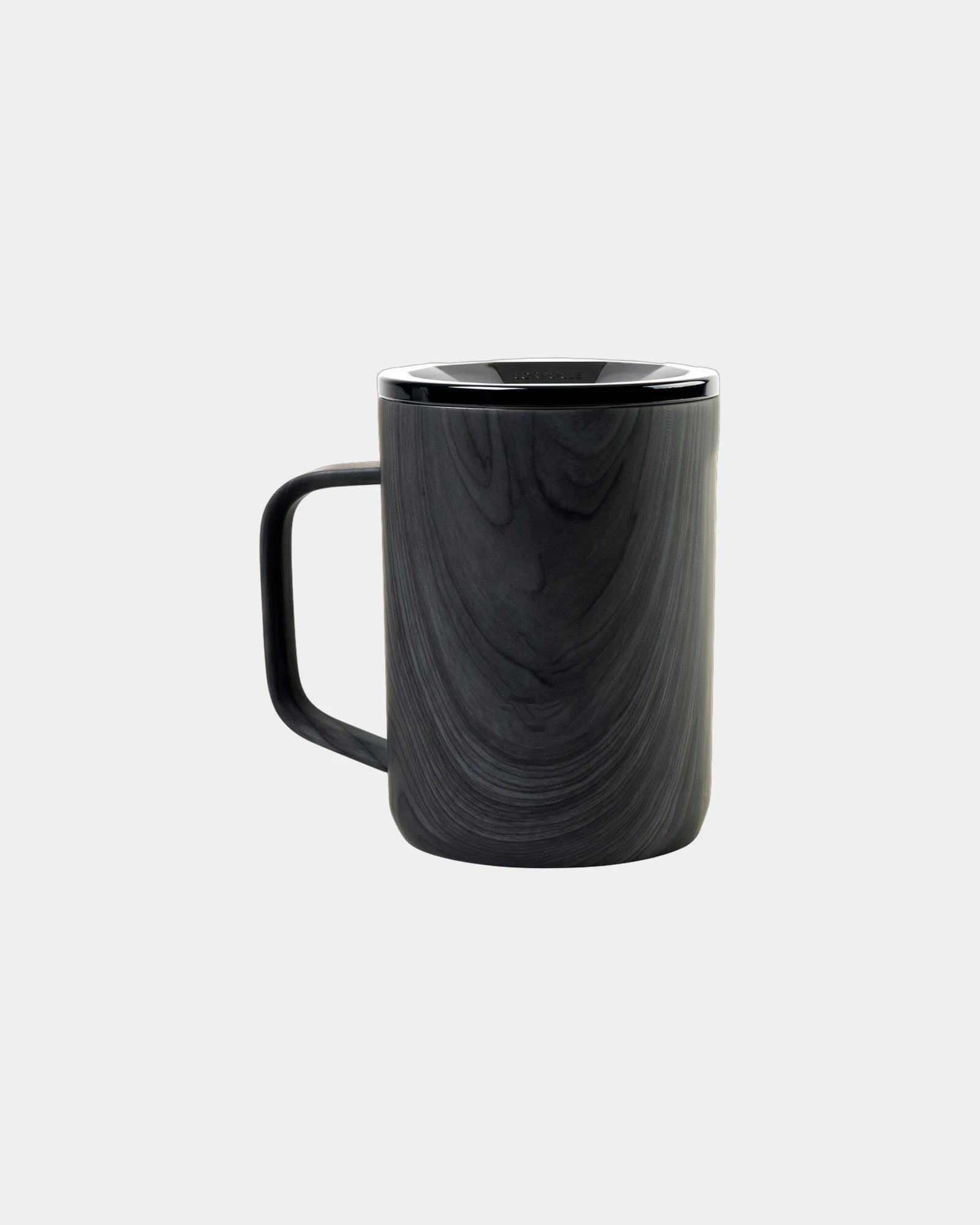 Custom triple-insulated Corkcicle 16 oz coffee mug - Burnt Wood