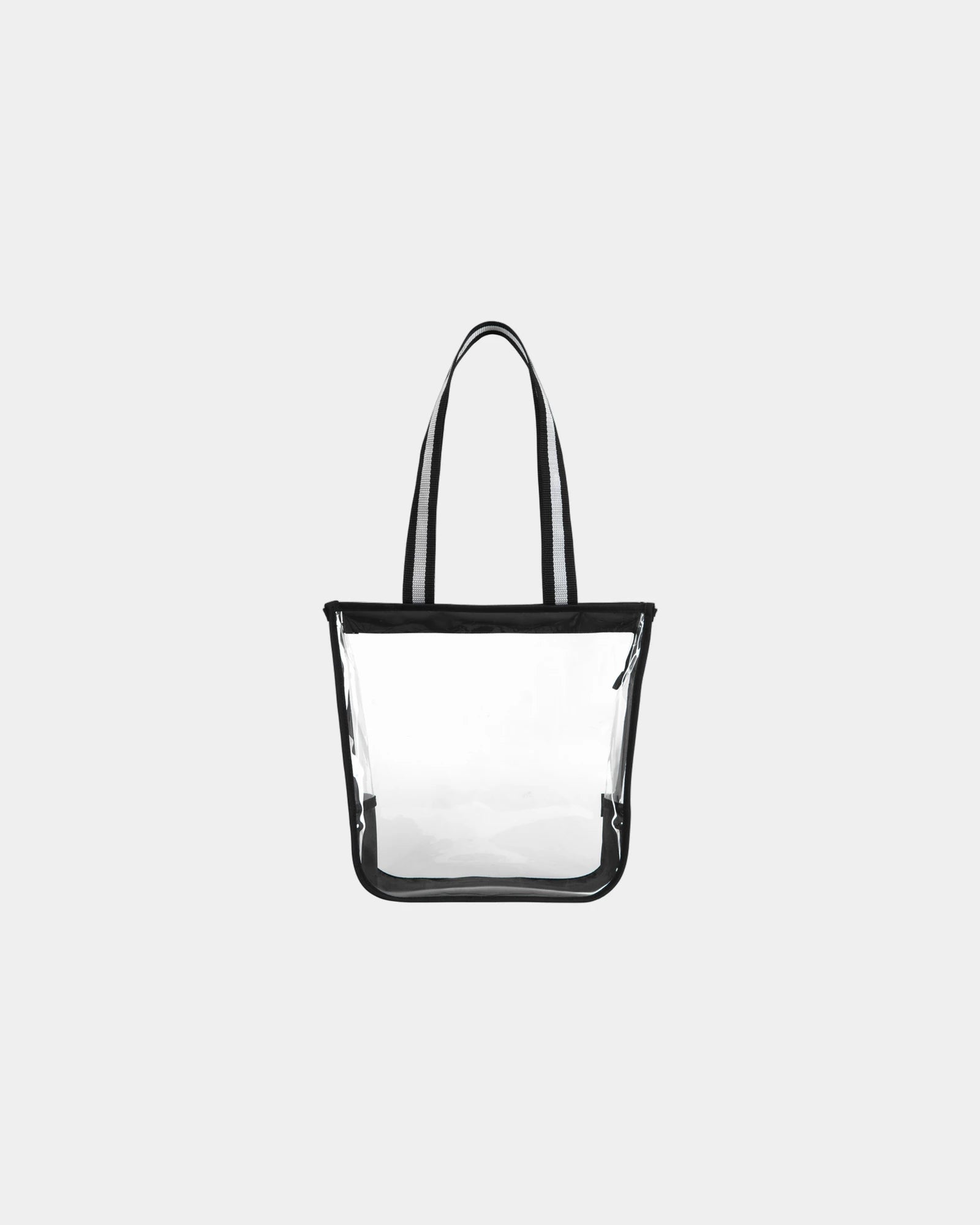 Custom clear zippered tote bag with wipeable TPU finish - Clear