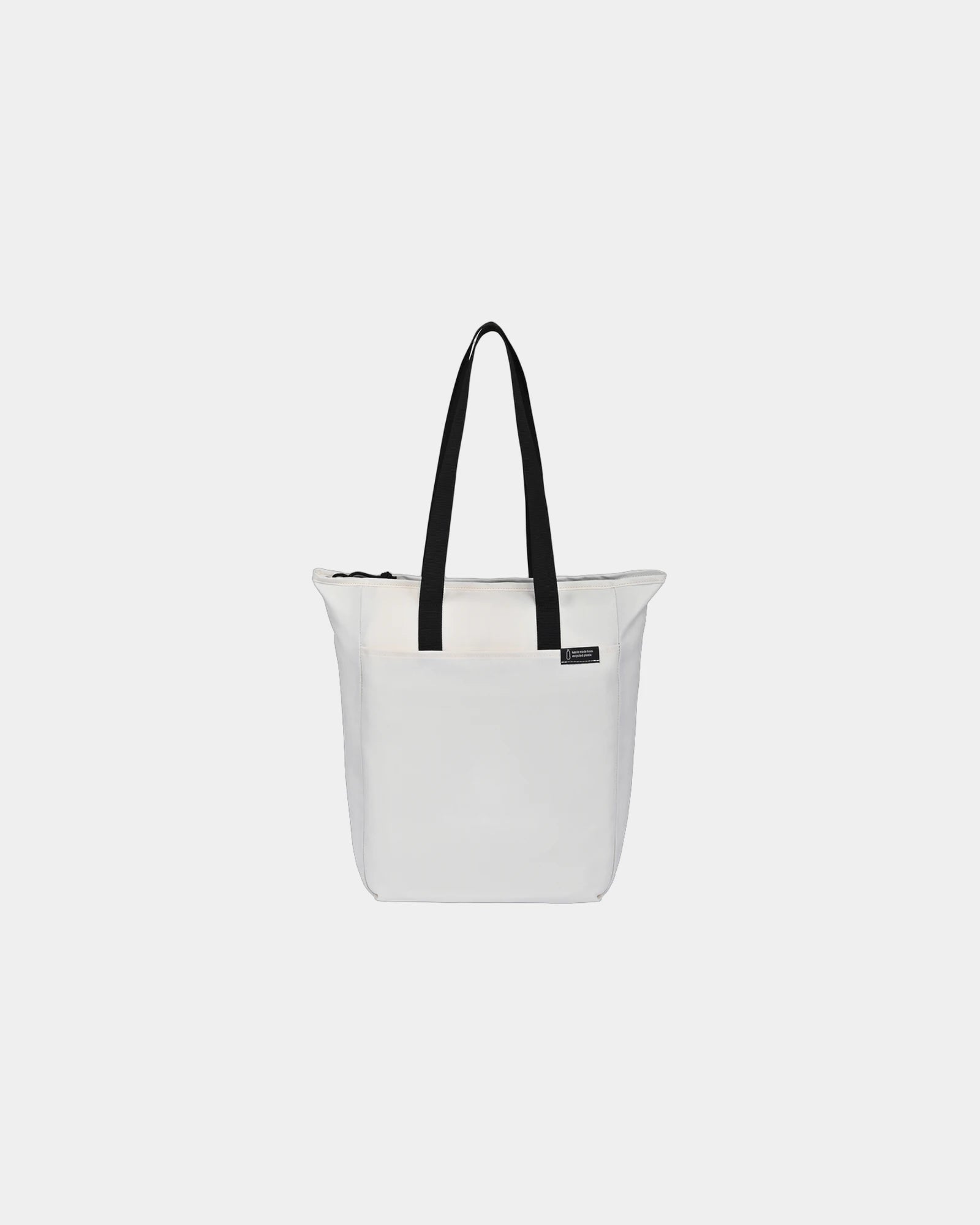 Custom recycled RPET zippered tote bag 11 x 15 inches - Cream