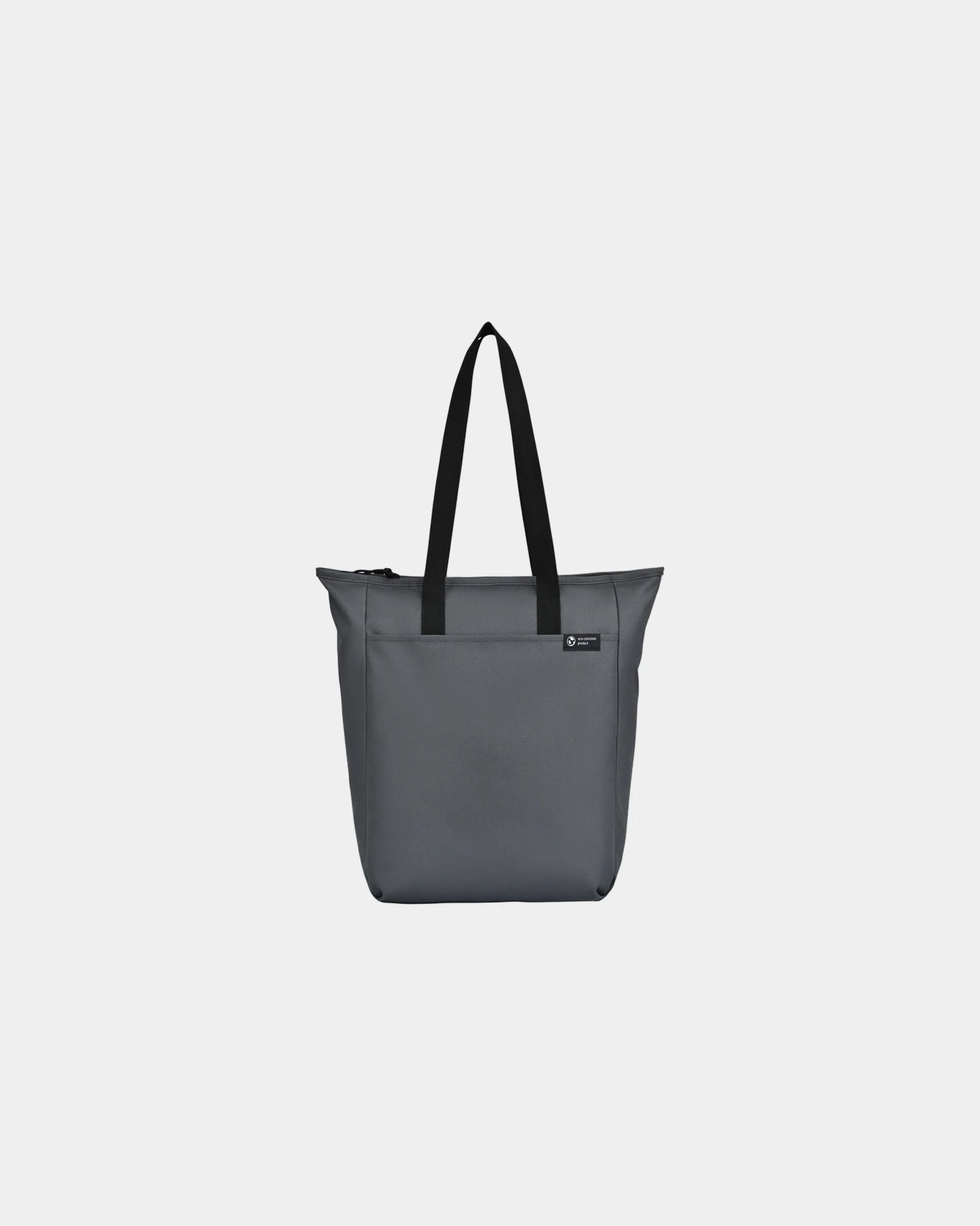 Custom recycled RPET zippered tote bag 11 x 15 inches - Durango Grey