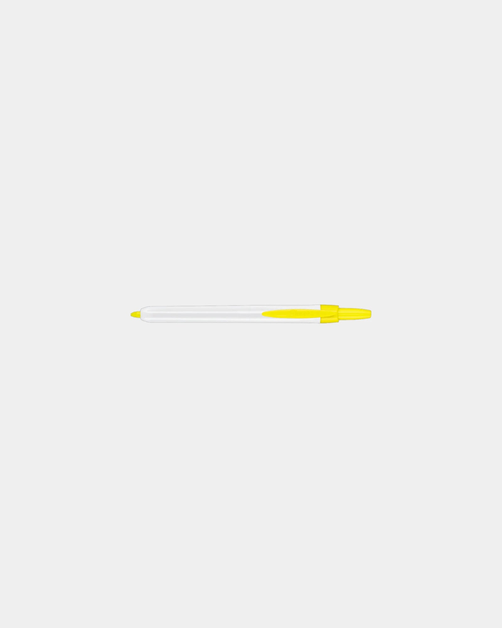 Custom retractable chisel tip highlighter with safety seal - Yellow